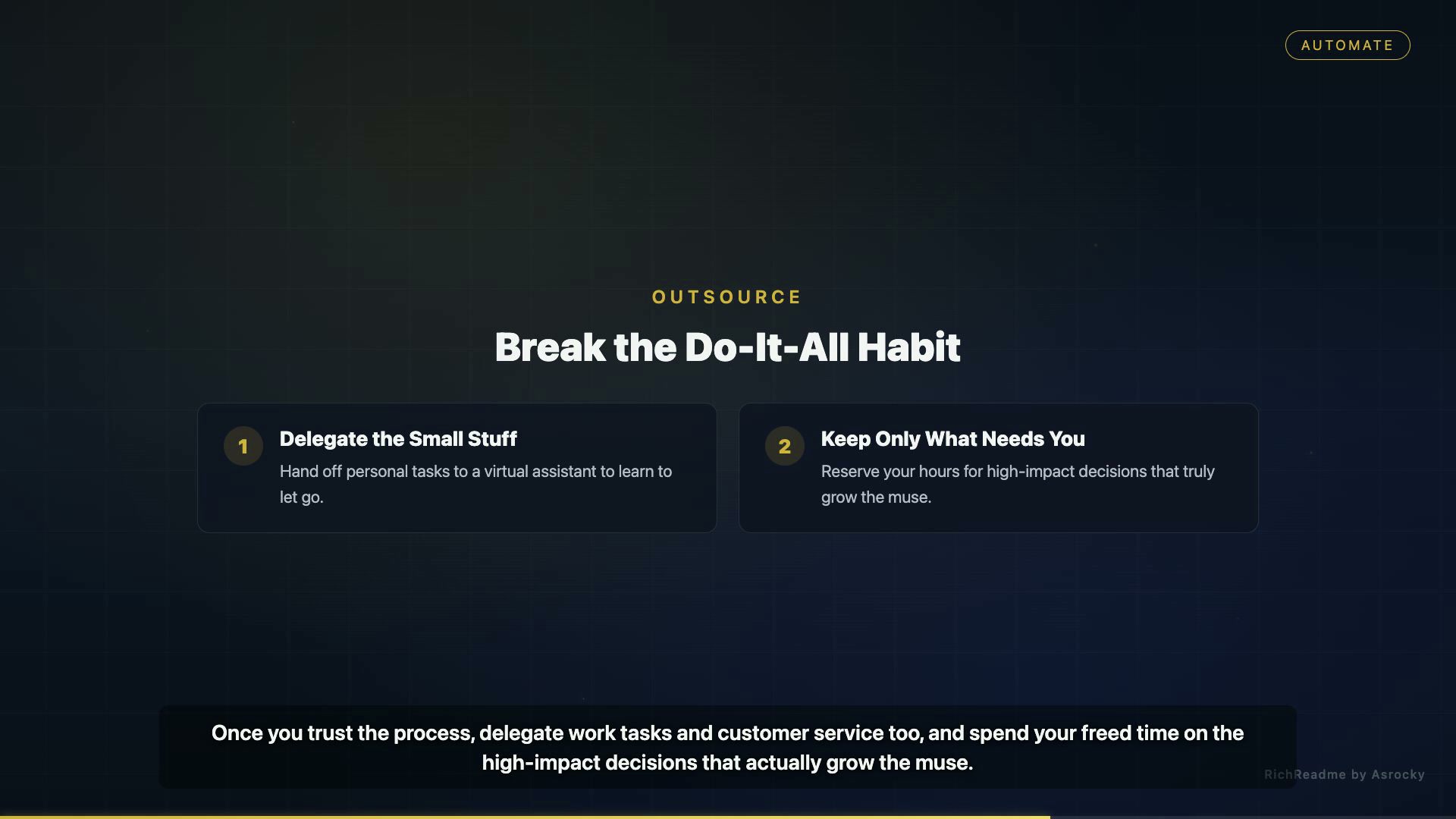Break the Do-It-All Habit