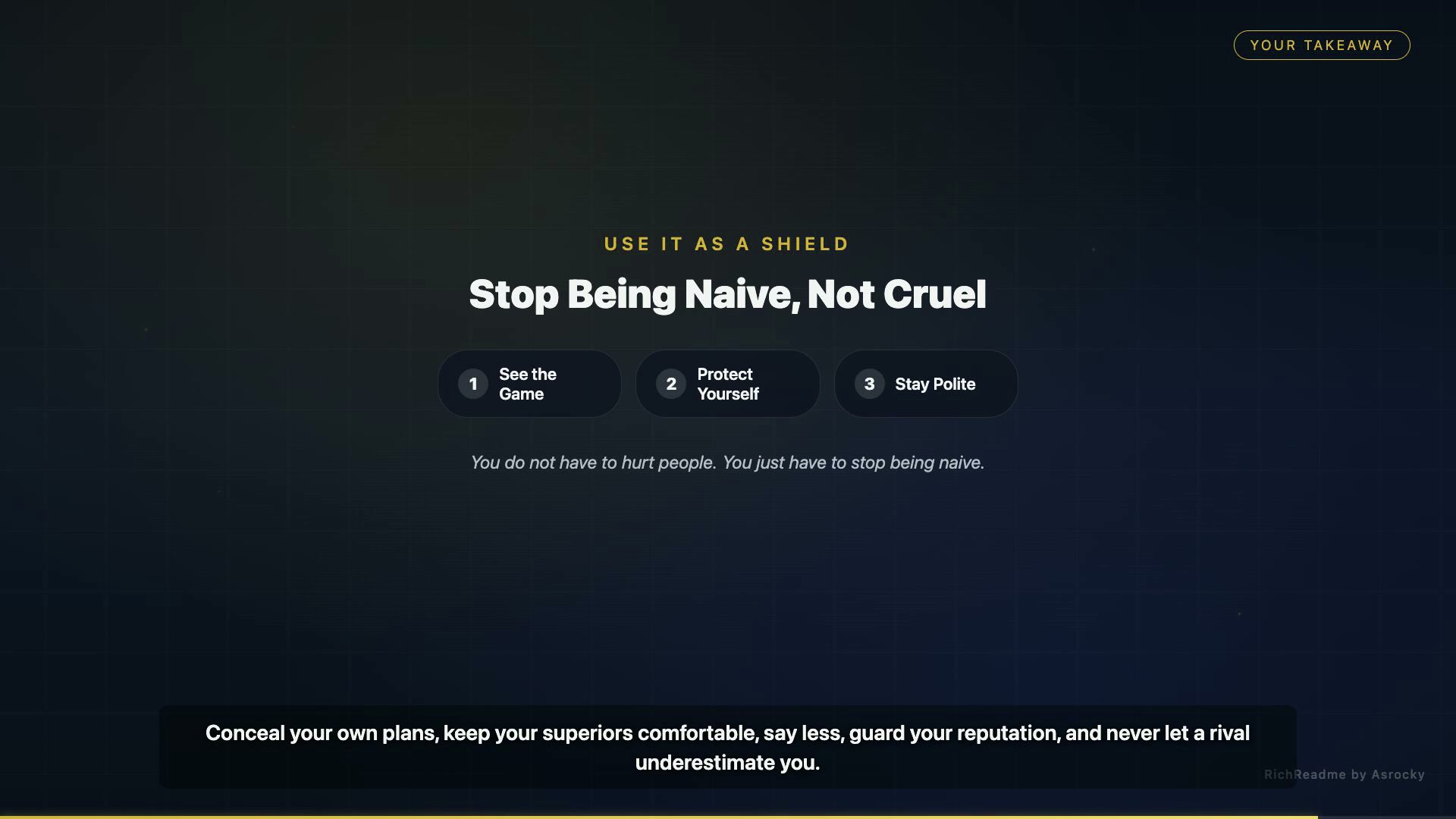Stop Being Naive, Not Cruel