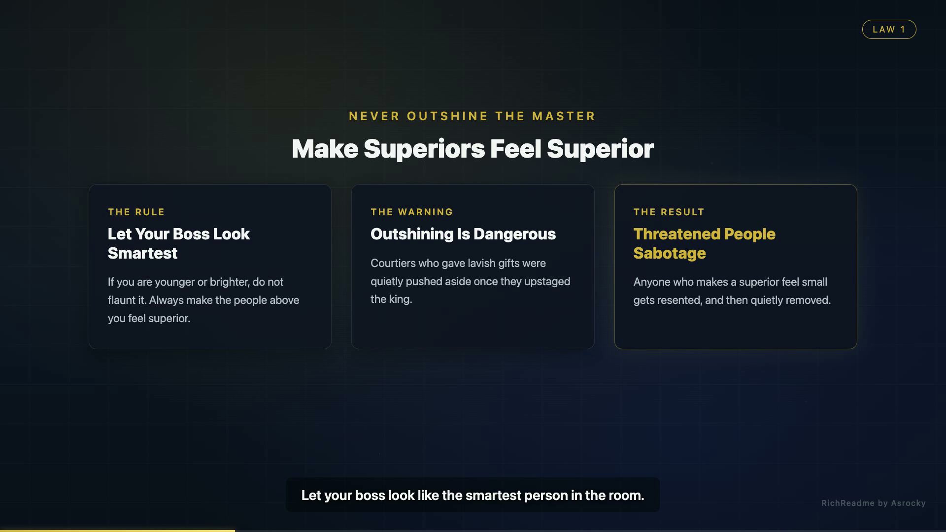 Make Superiors Feel Superior