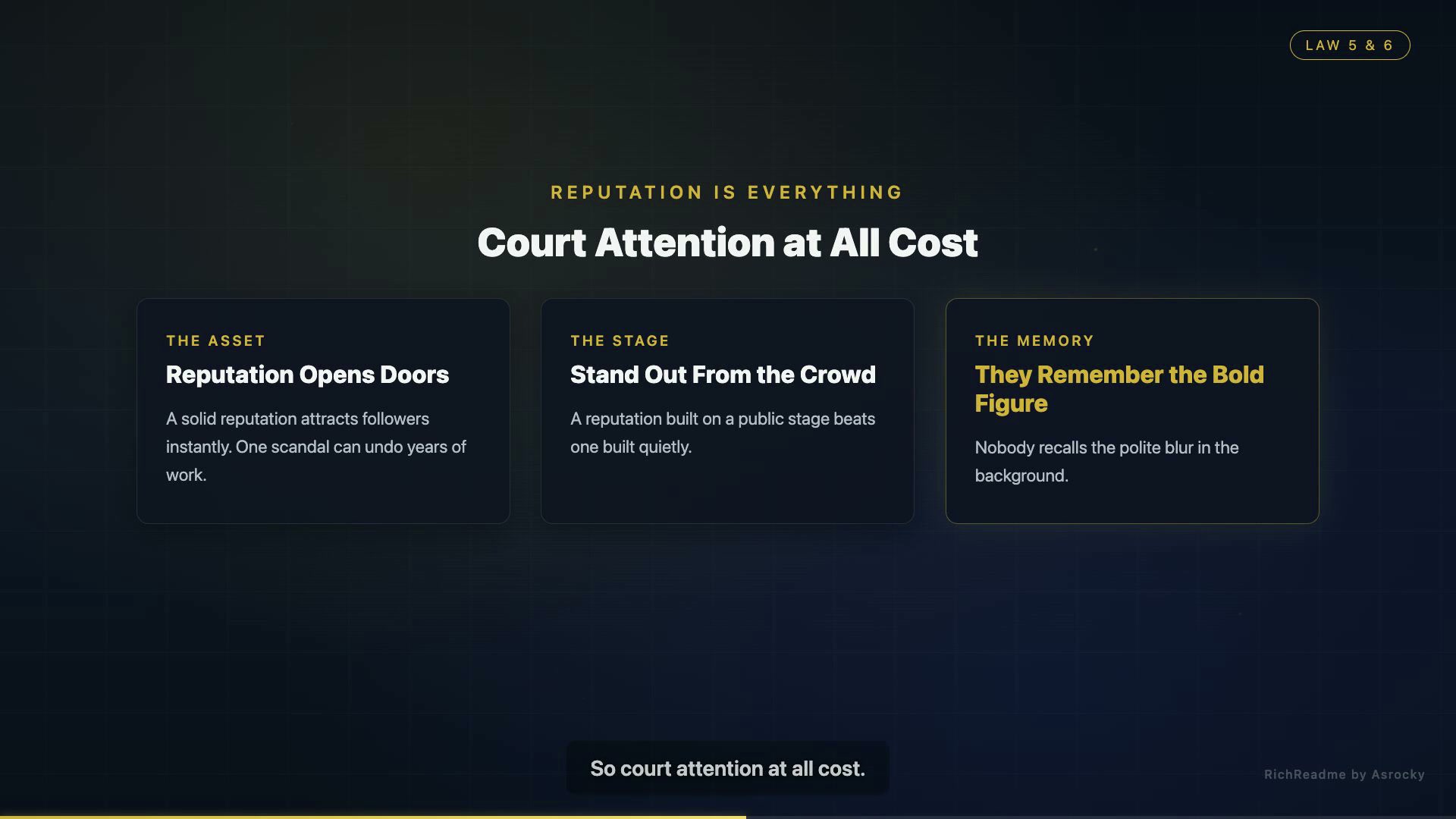 Court Attention at All Cost