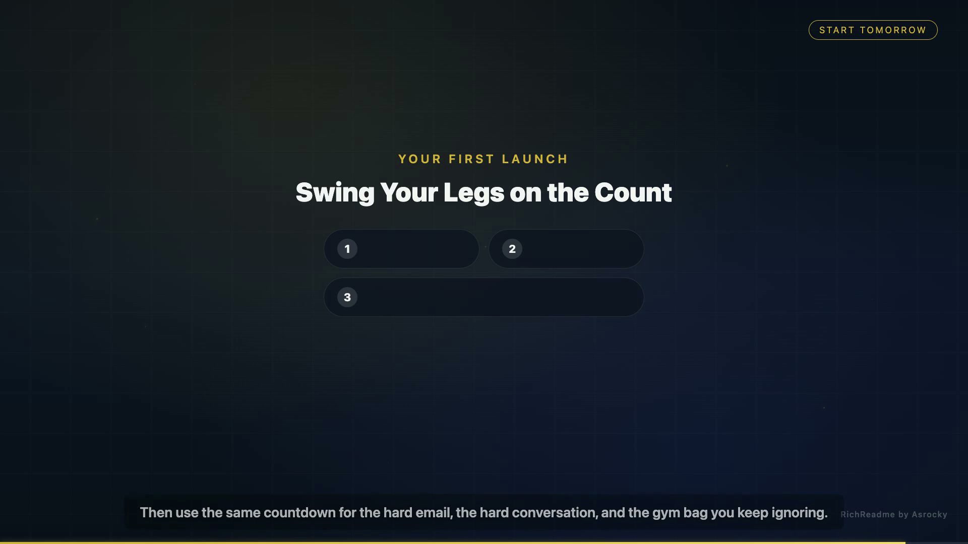 Swing Your Legs on the Count