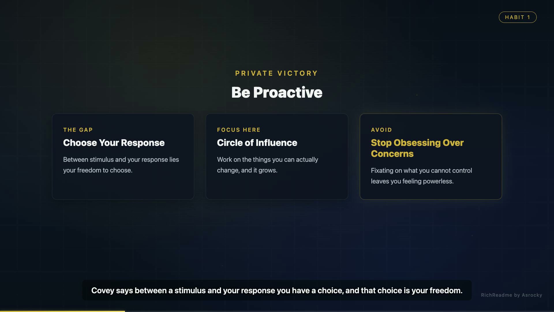 Be Proactive