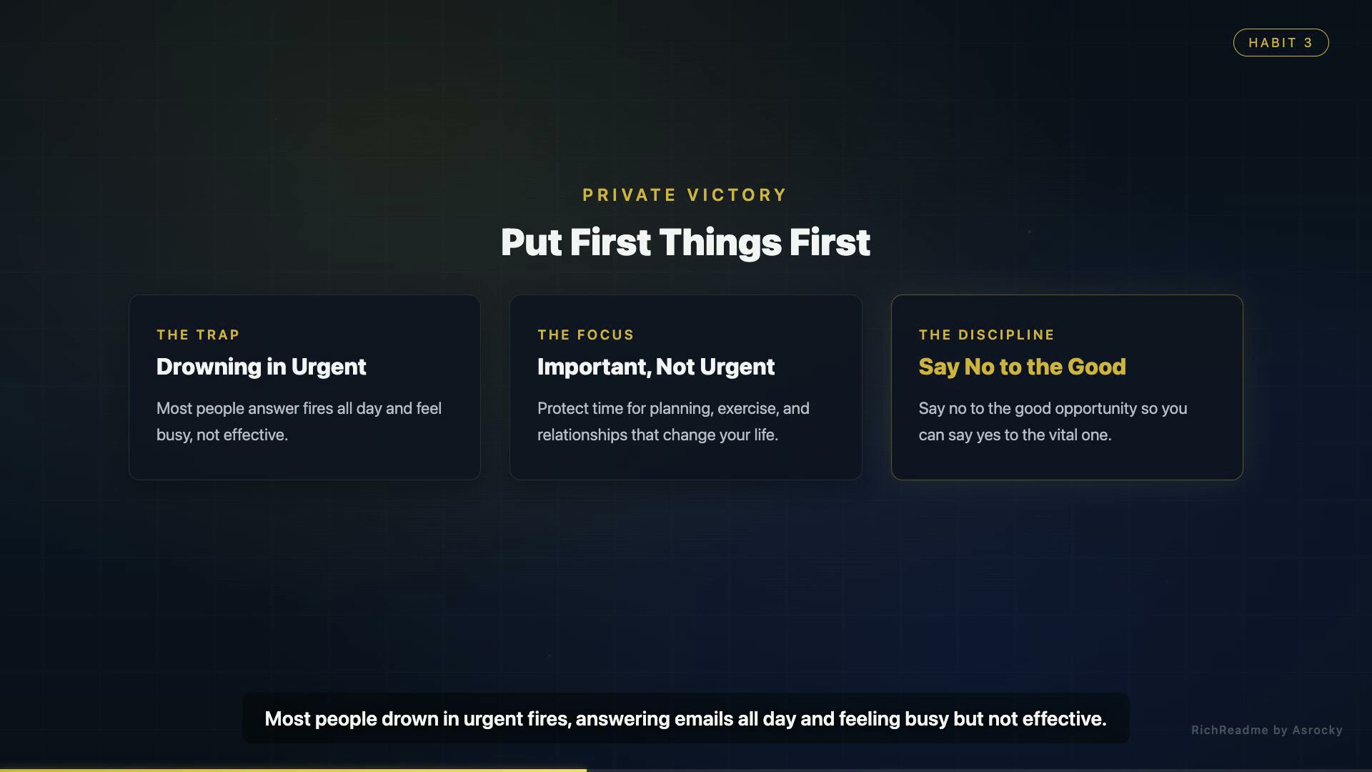 Put First Things First