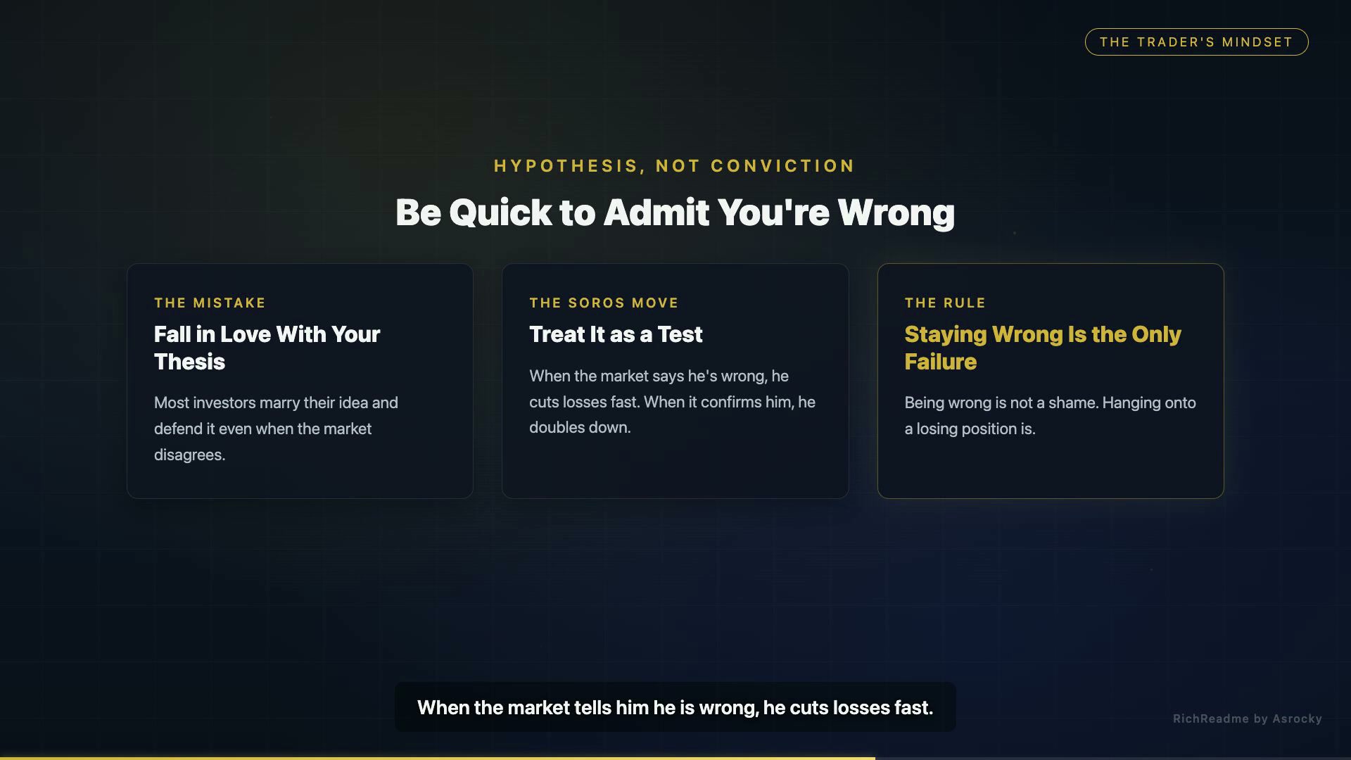 Be Quick to Admit You're Wrong