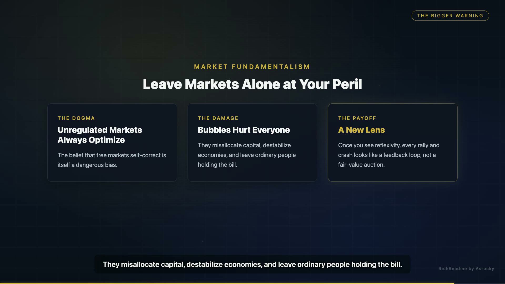 Leave Markets Alone at Your Peril