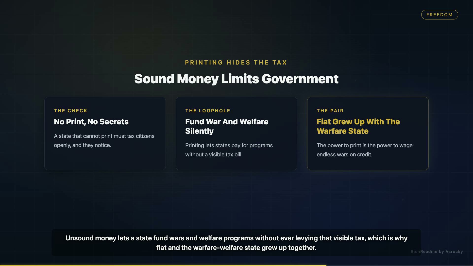 Sound Money Limits Government