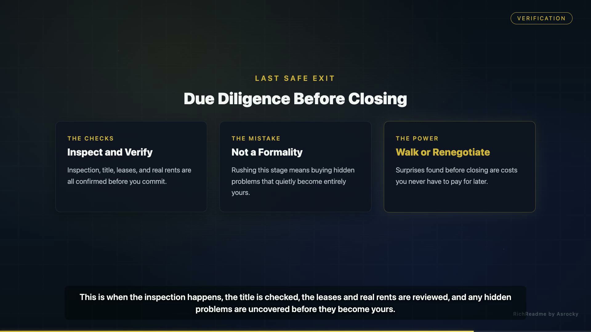 Due Diligence Before Closing
