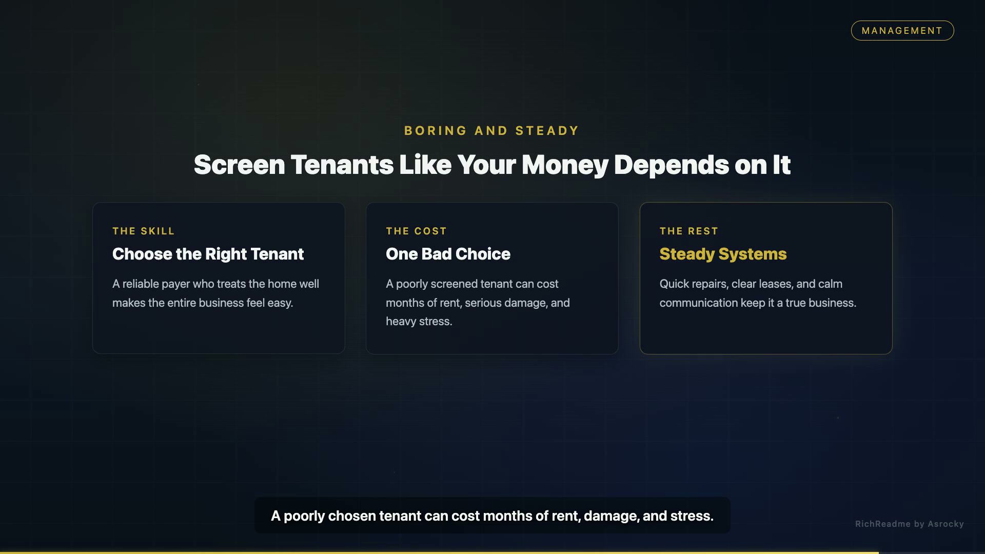 Screen Tenants Like Your Money Depends on It