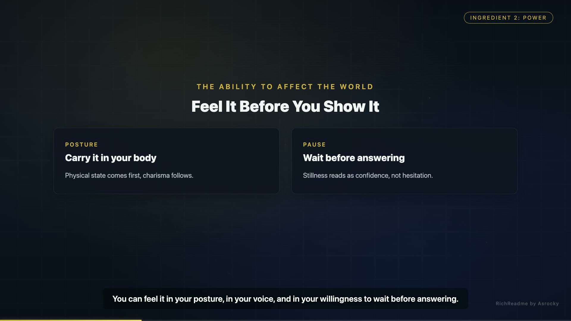 Feel It Before You Show It
