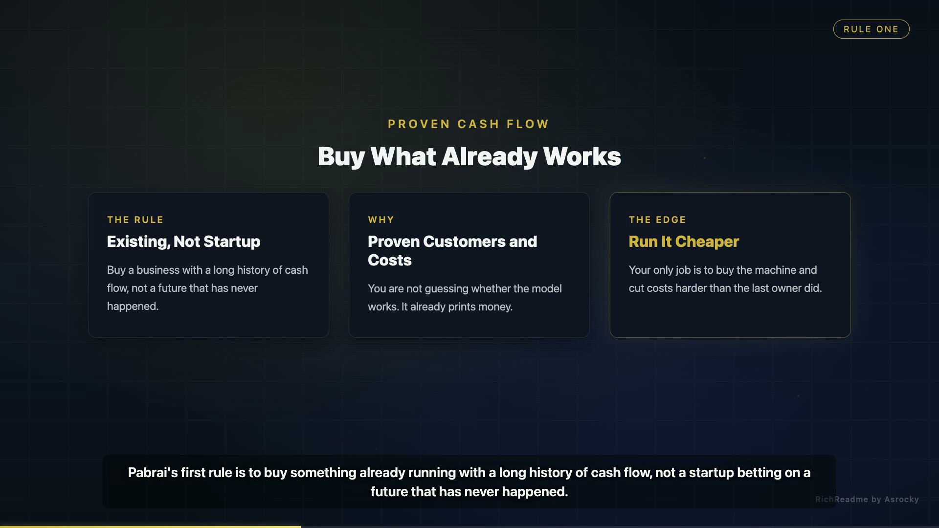 Buy What Already Works