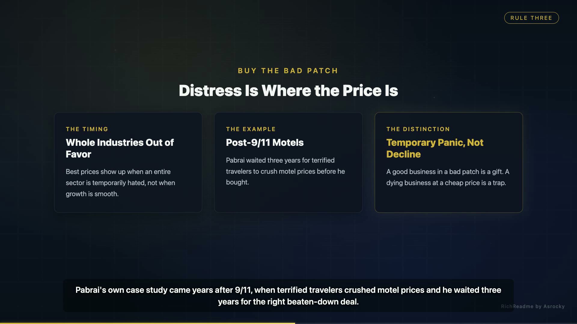 Distress Is Where the Price Is