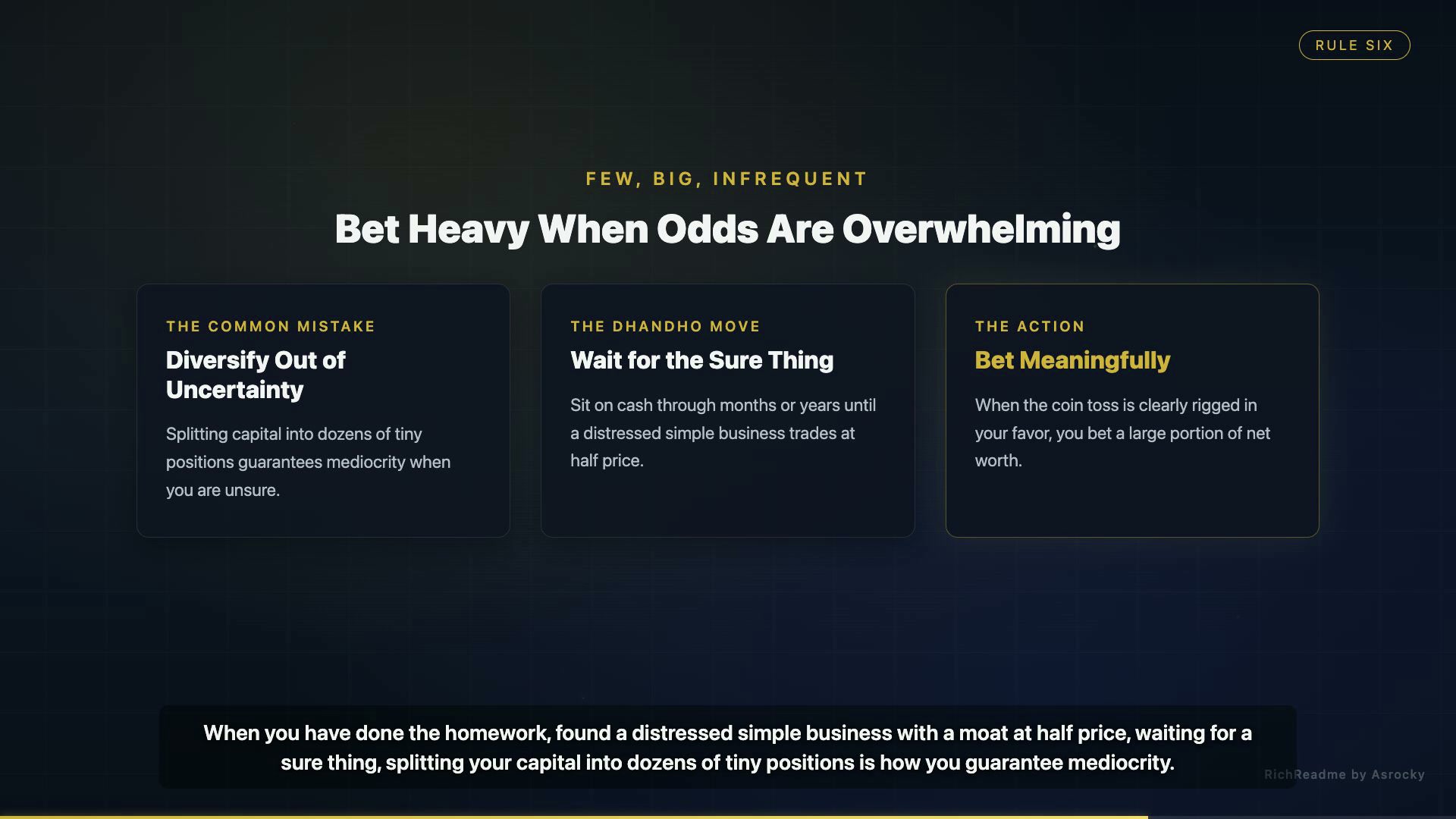 Bet Heavy When Odds Are Overwhelming