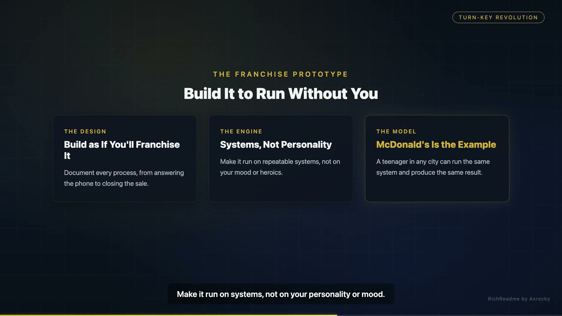 Build It to Run Without You