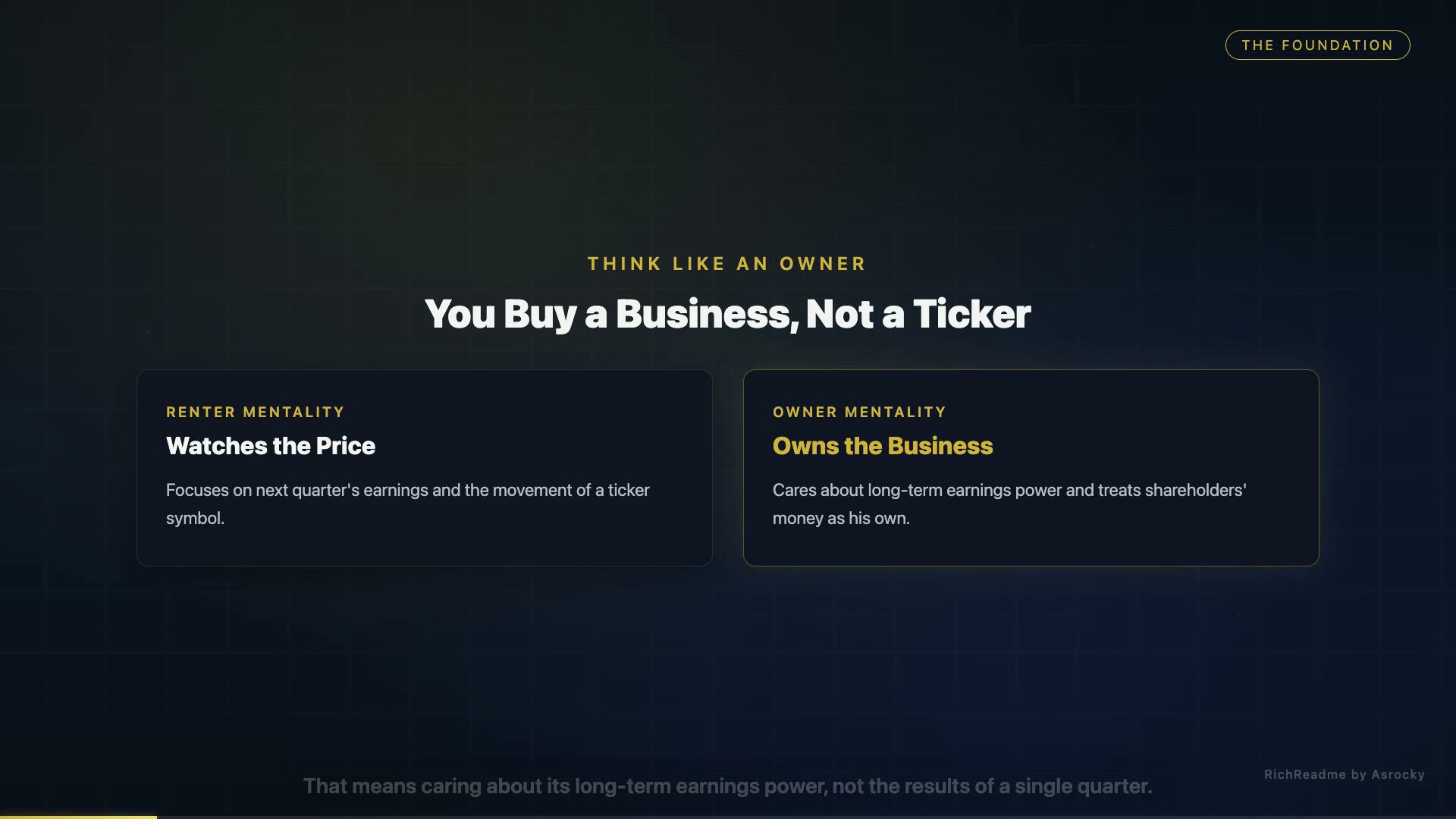 You Buy a Business, Not a Ticker