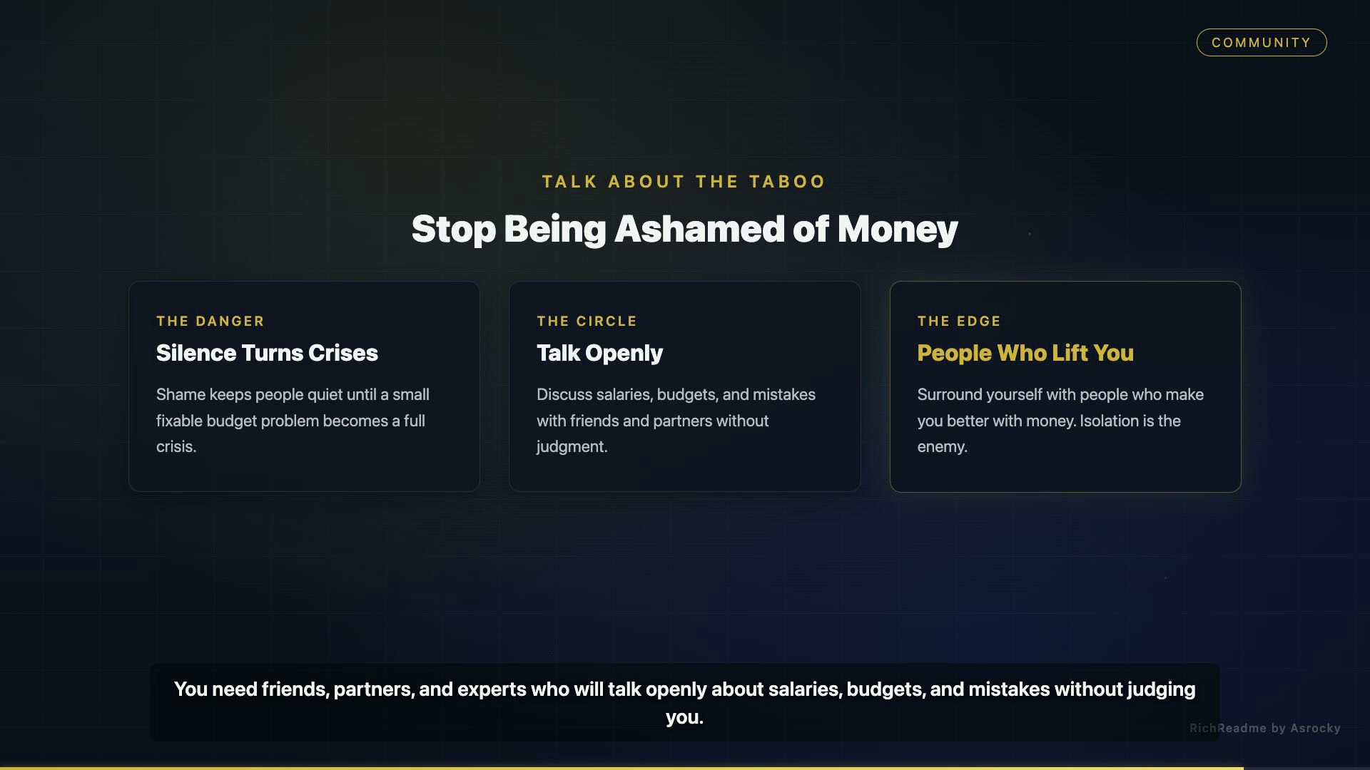 Stop Being Ashamed of Money