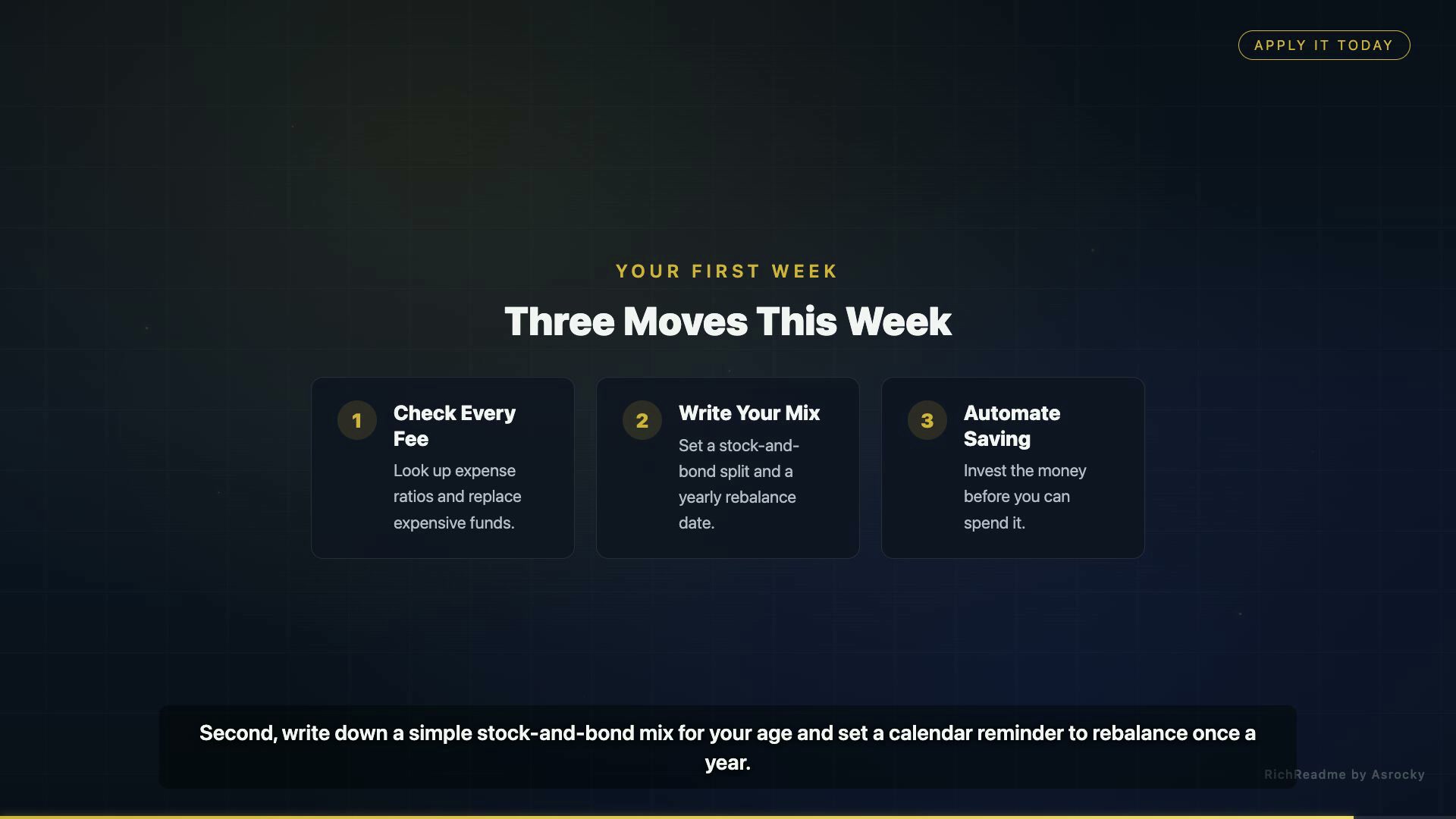 Three Moves This Week
