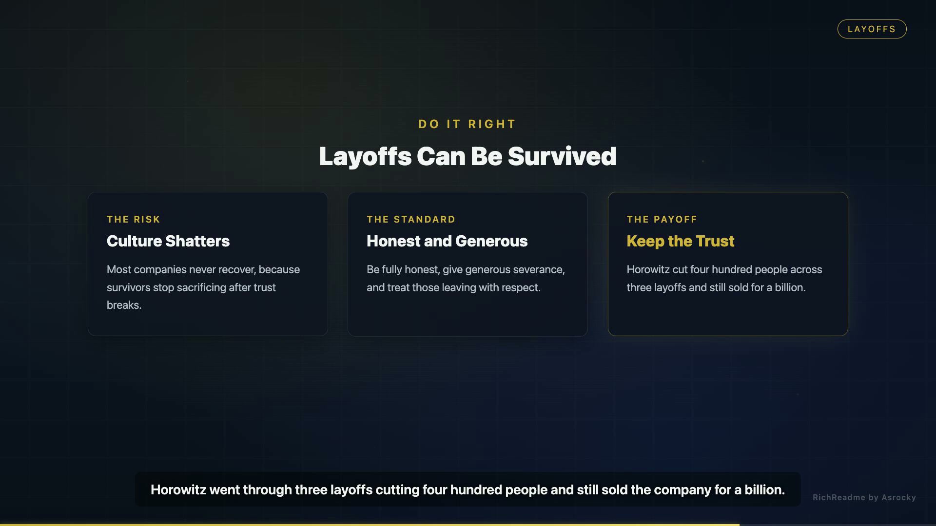 Layoffs Can Be Survived
