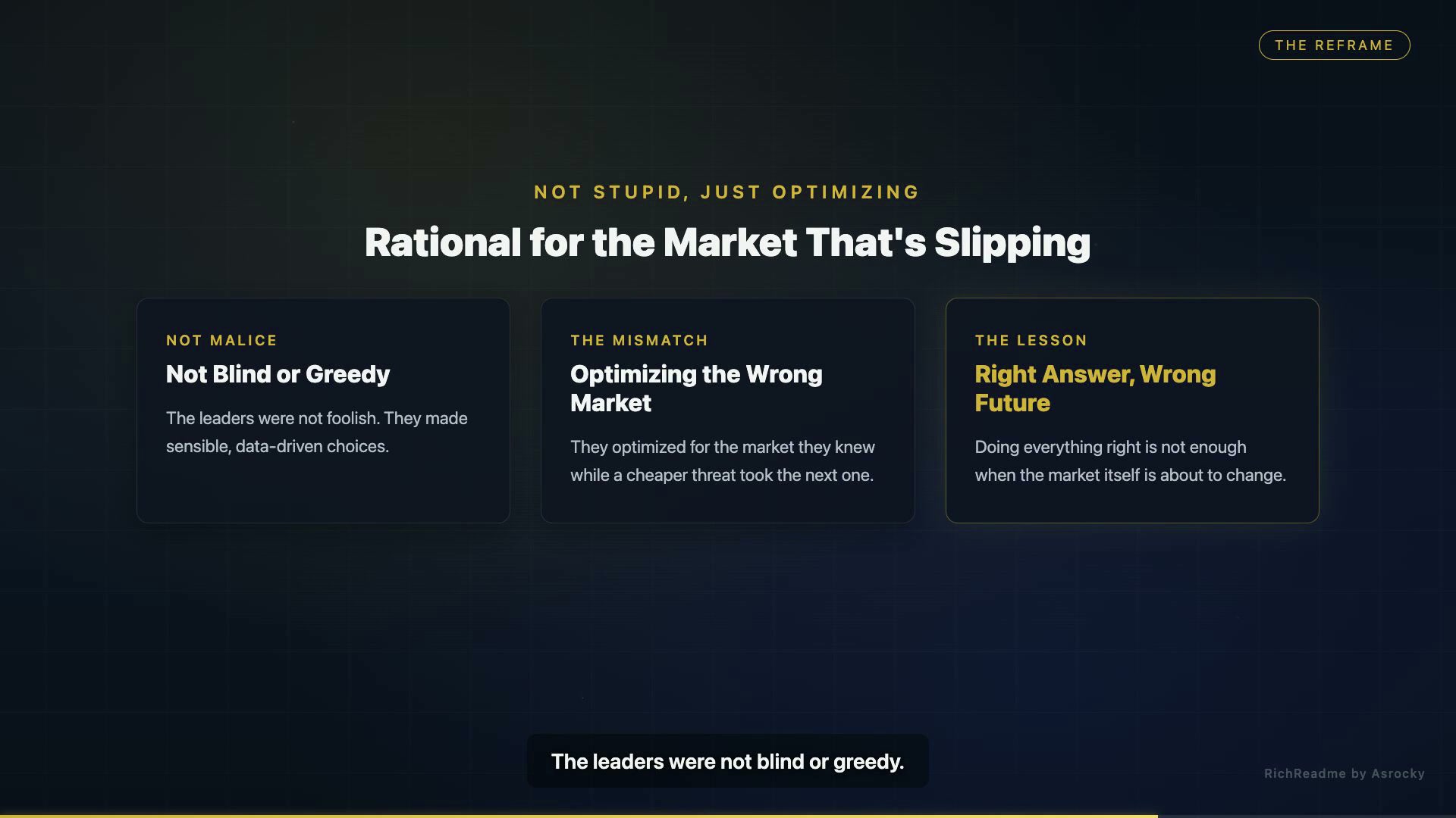 Rational for the Market That's Slipping