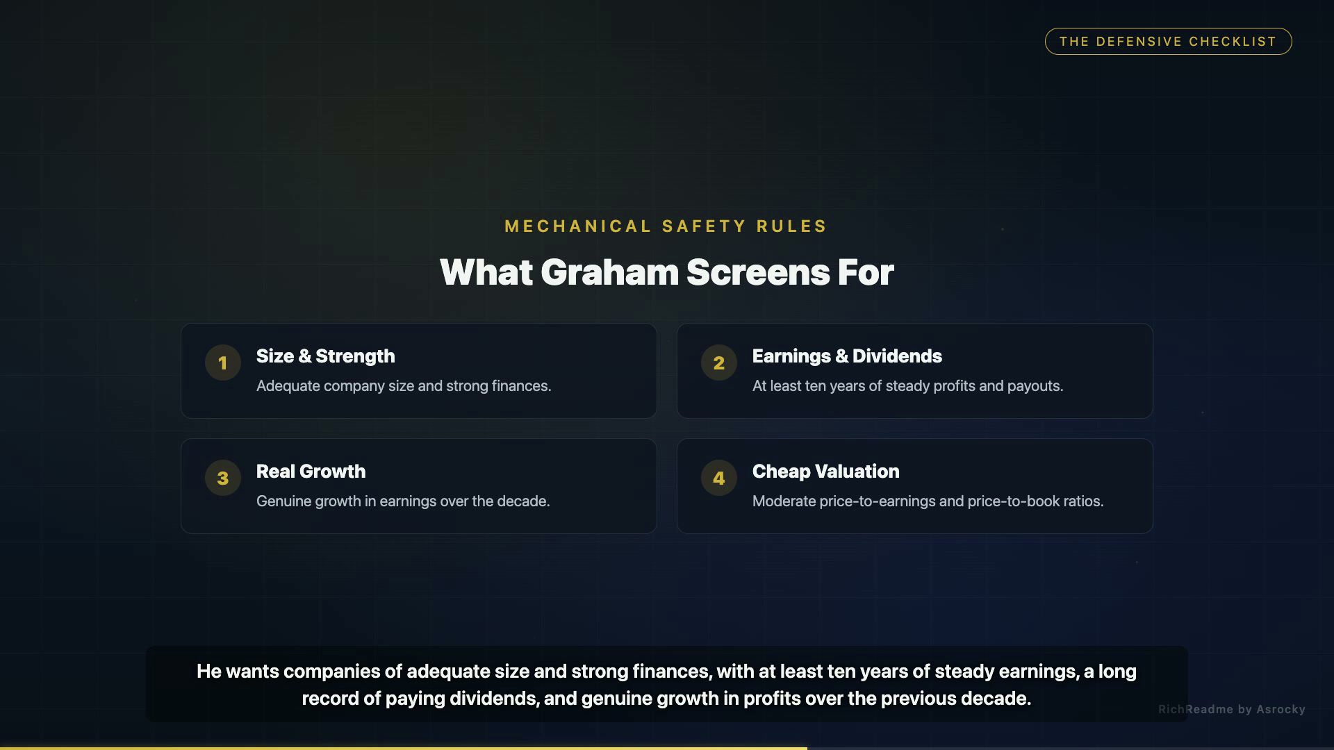 What Graham Screens For