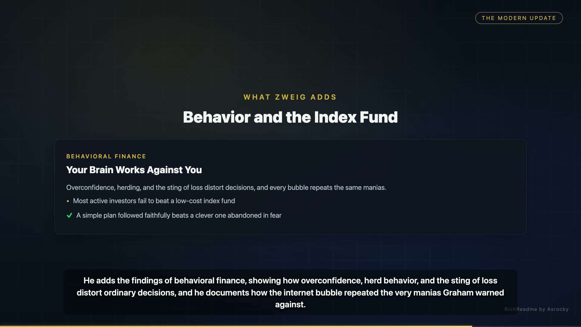 Behavior and the Index Fund