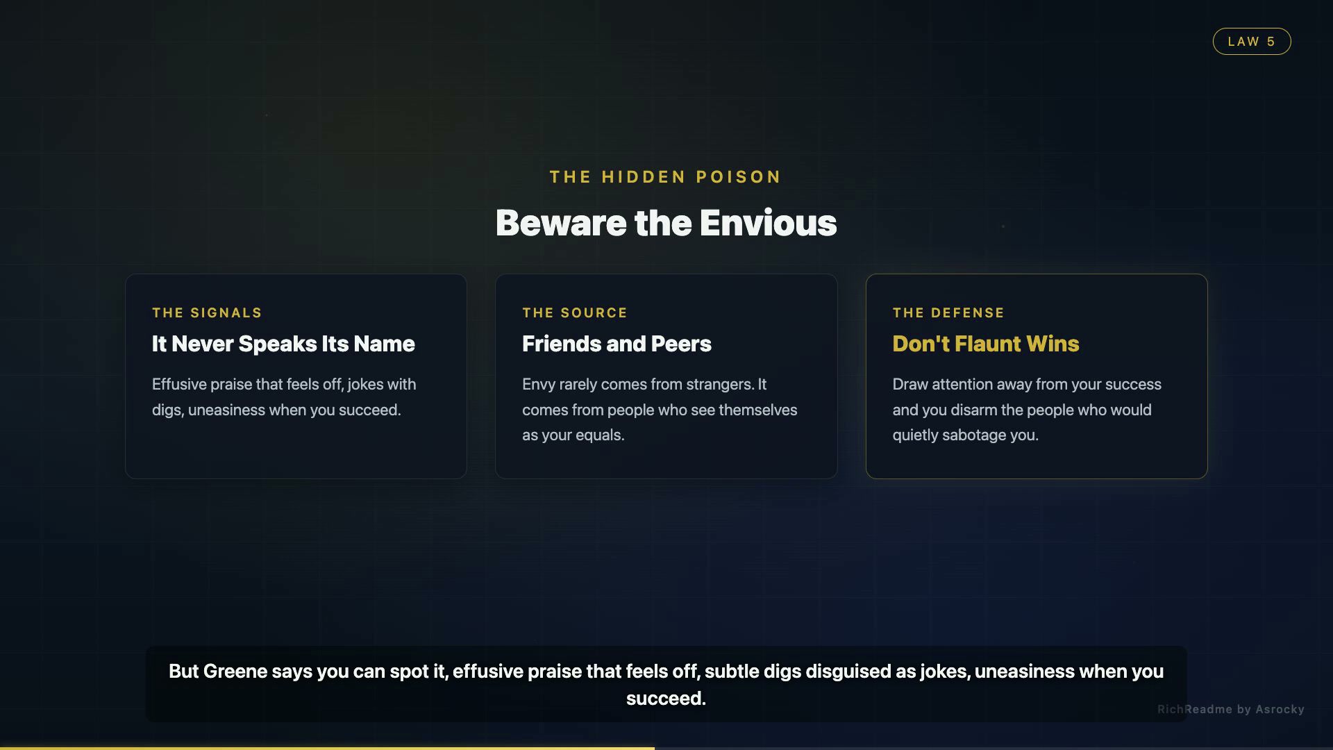 Beware the Envious