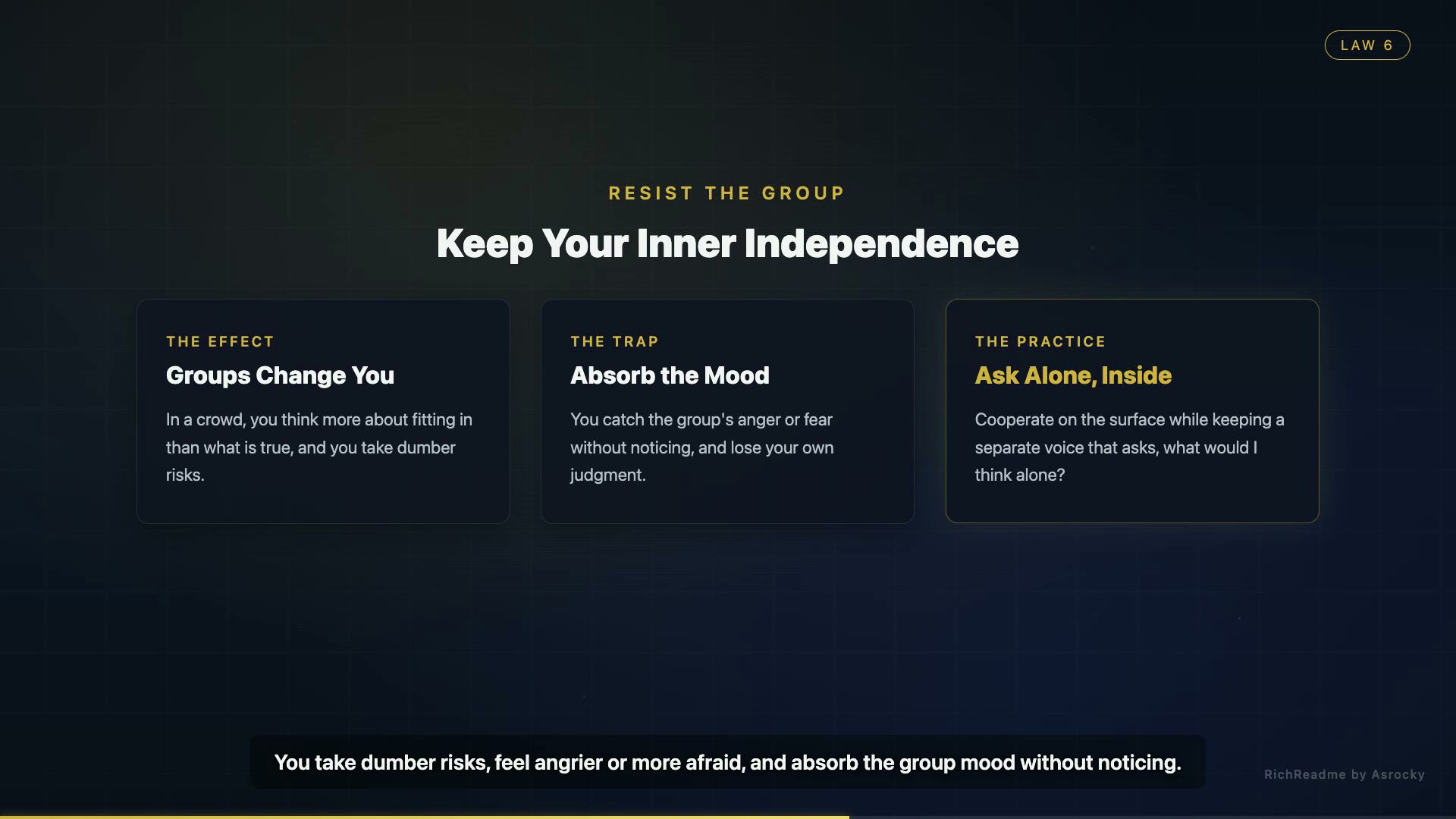 Keep Your Inner Independence