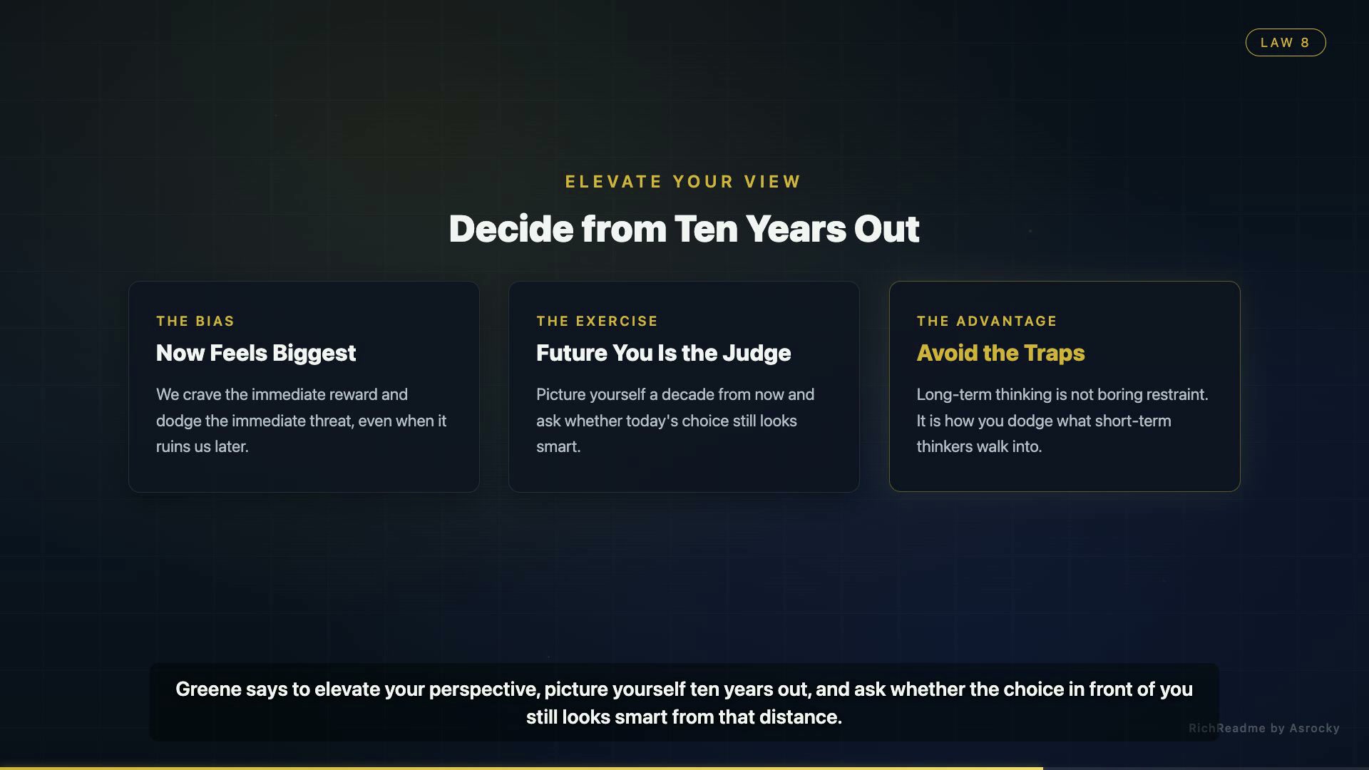 Decide from Ten Years Out