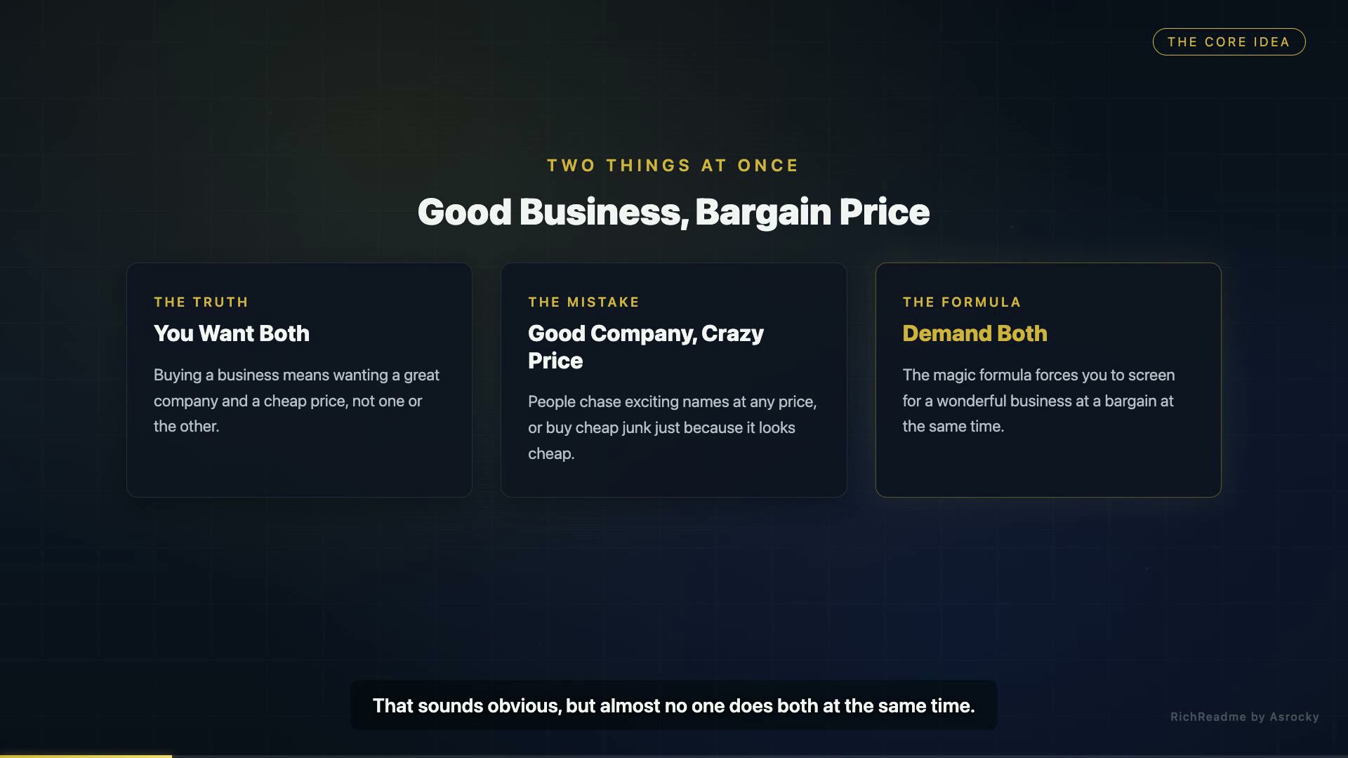 Good Business, Bargain Price