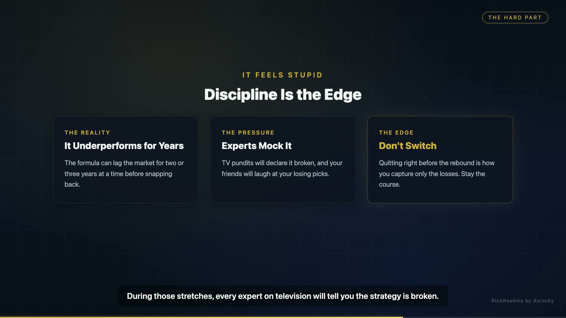 Discipline Is the Edge