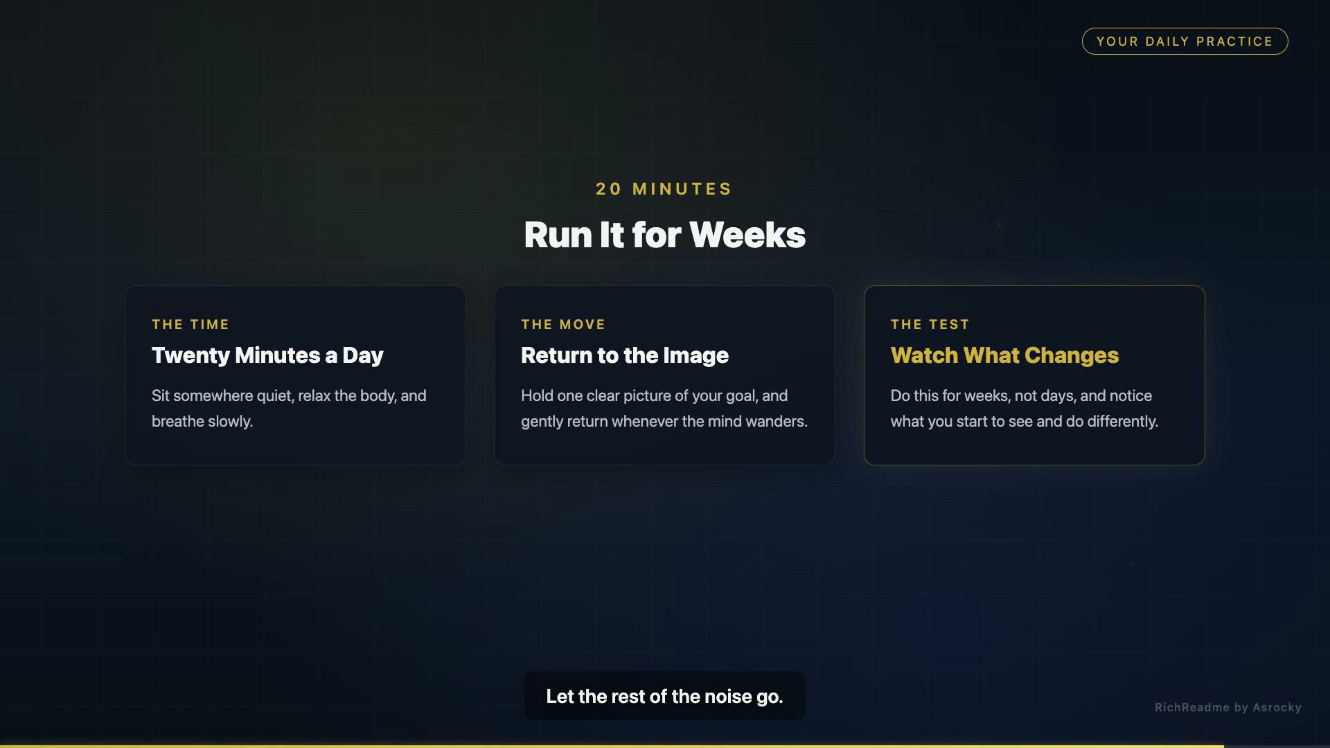 Run It for Weeks