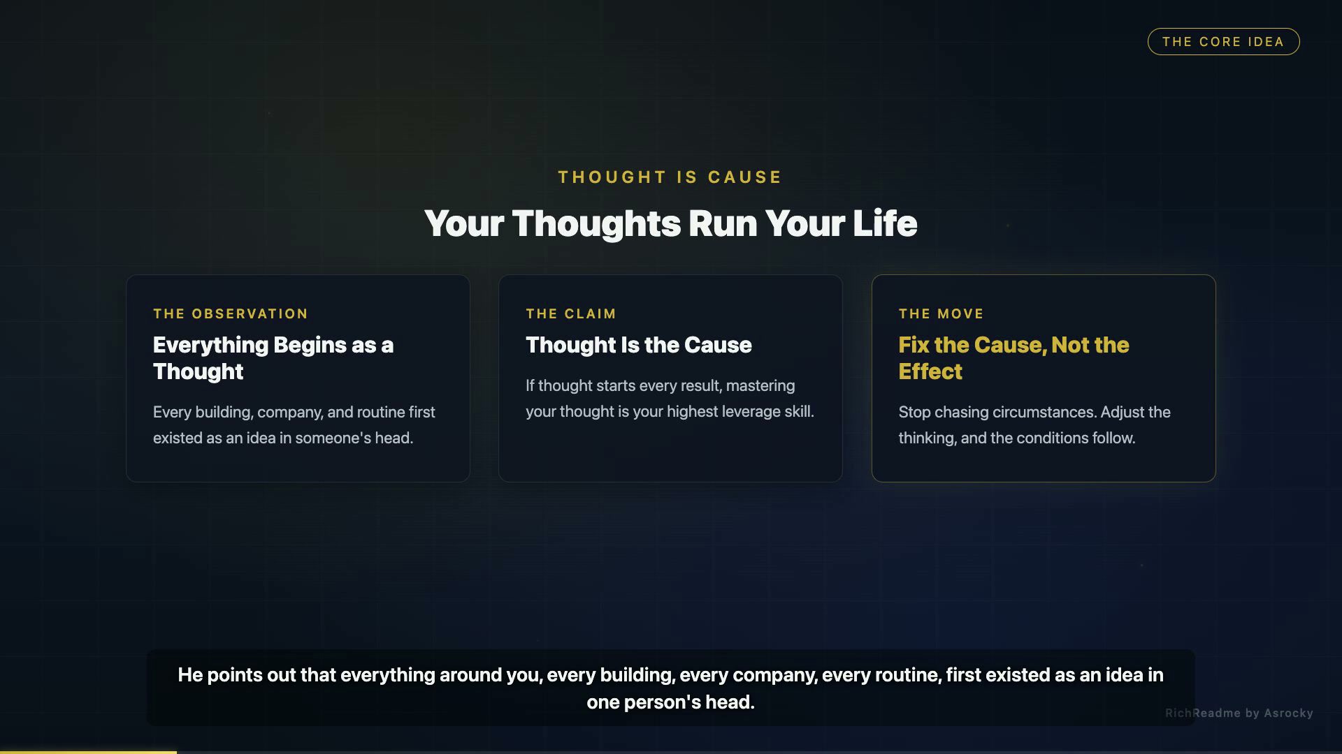 Your Thoughts Run Your Life