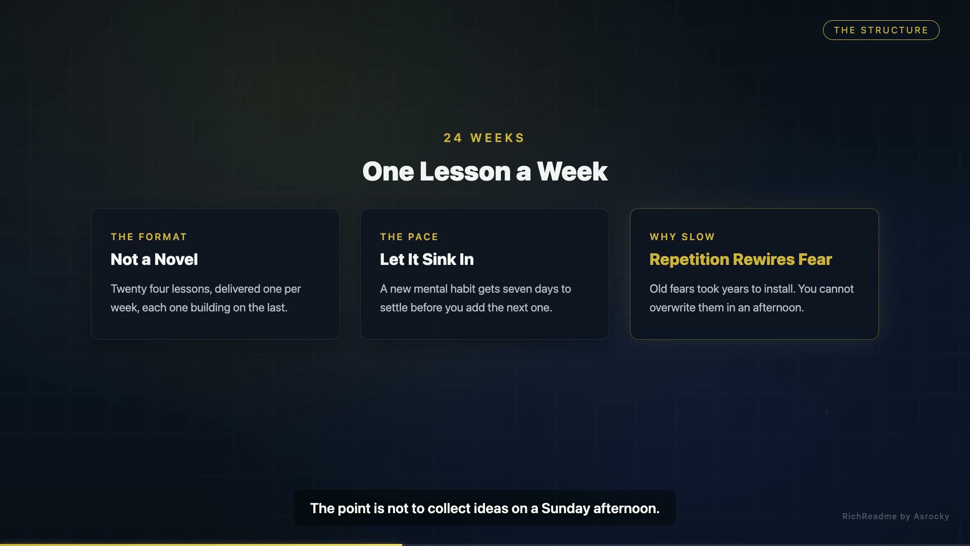 One Lesson a Week