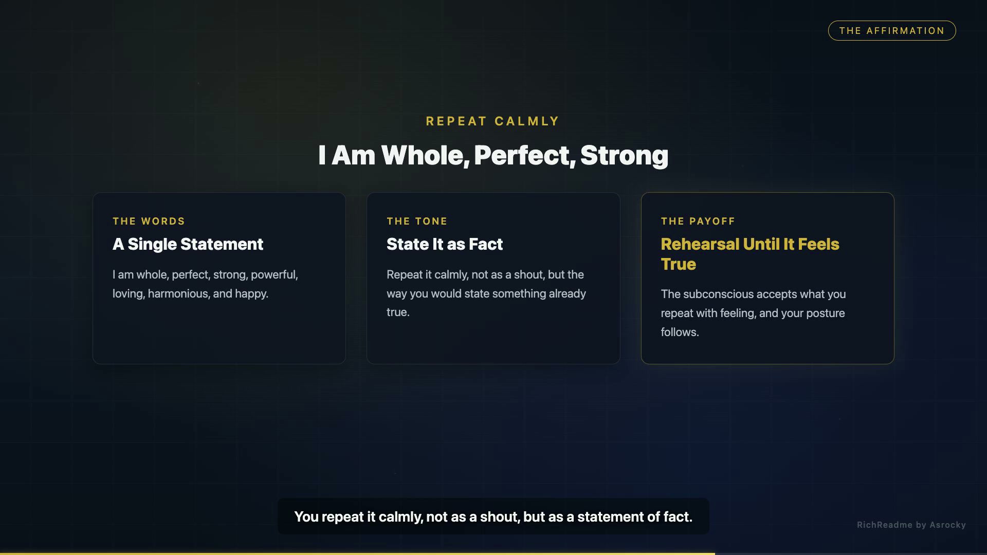 I Am Whole, Perfect, Strong