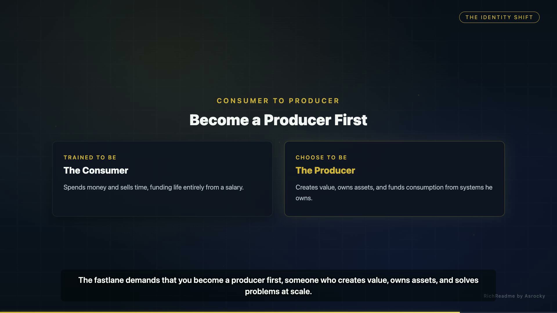 Become a Producer First