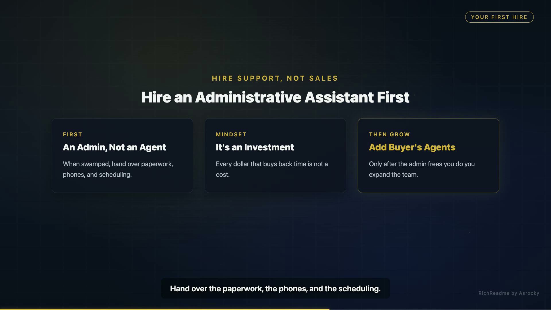 Hire an Administrative Assistant First