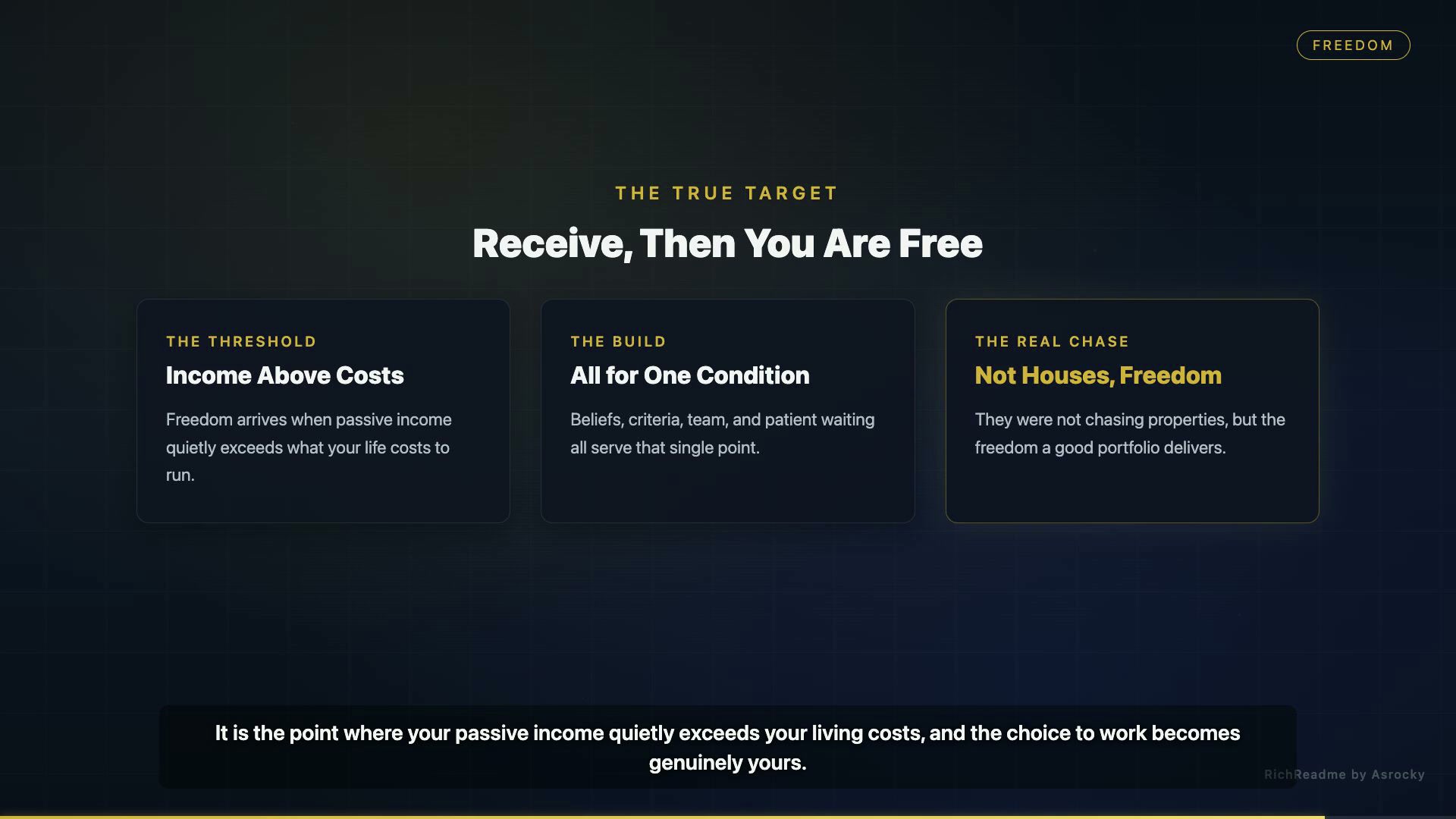 Receive, Then You Are Free