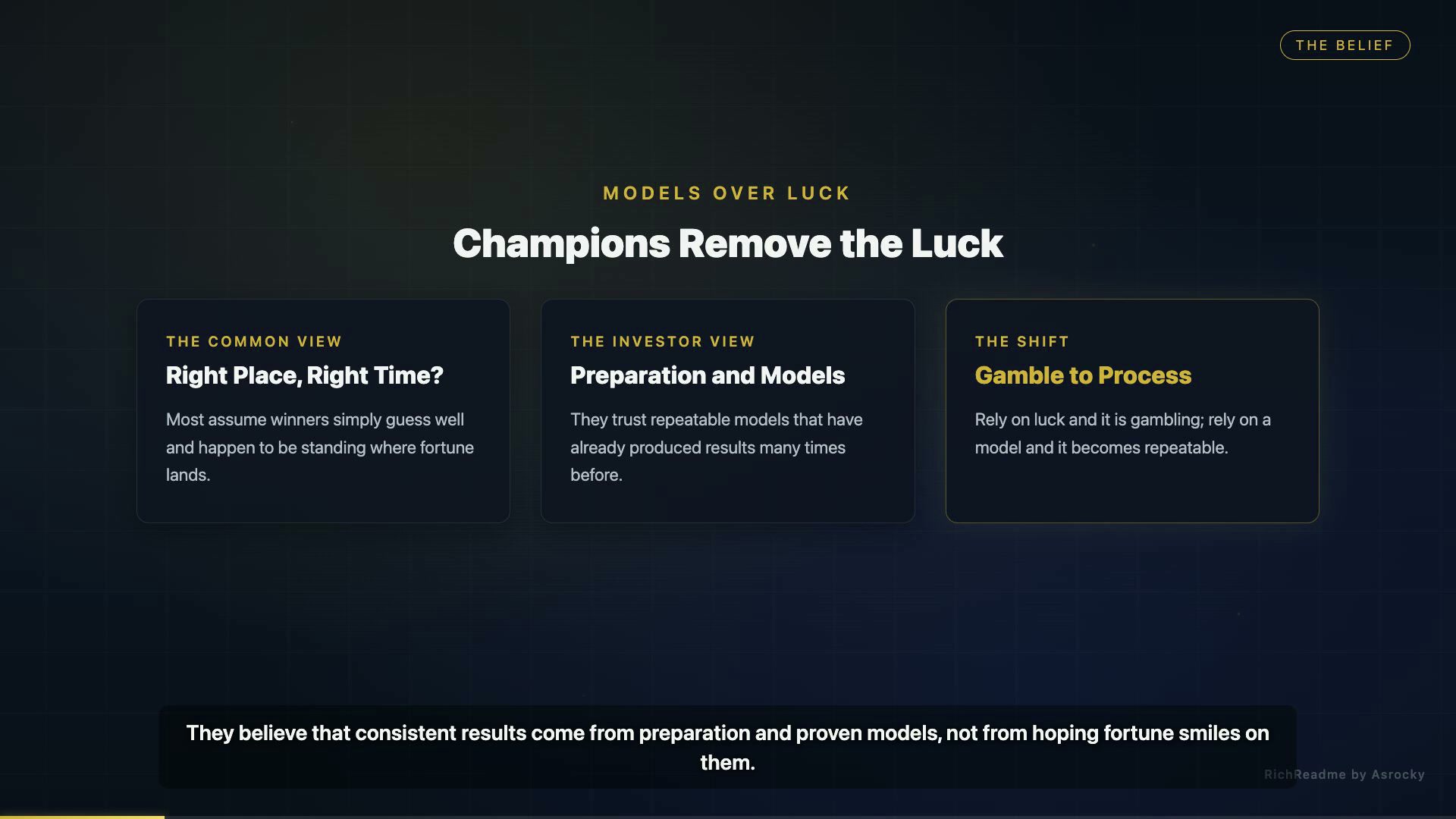 Champions Remove the Luck
