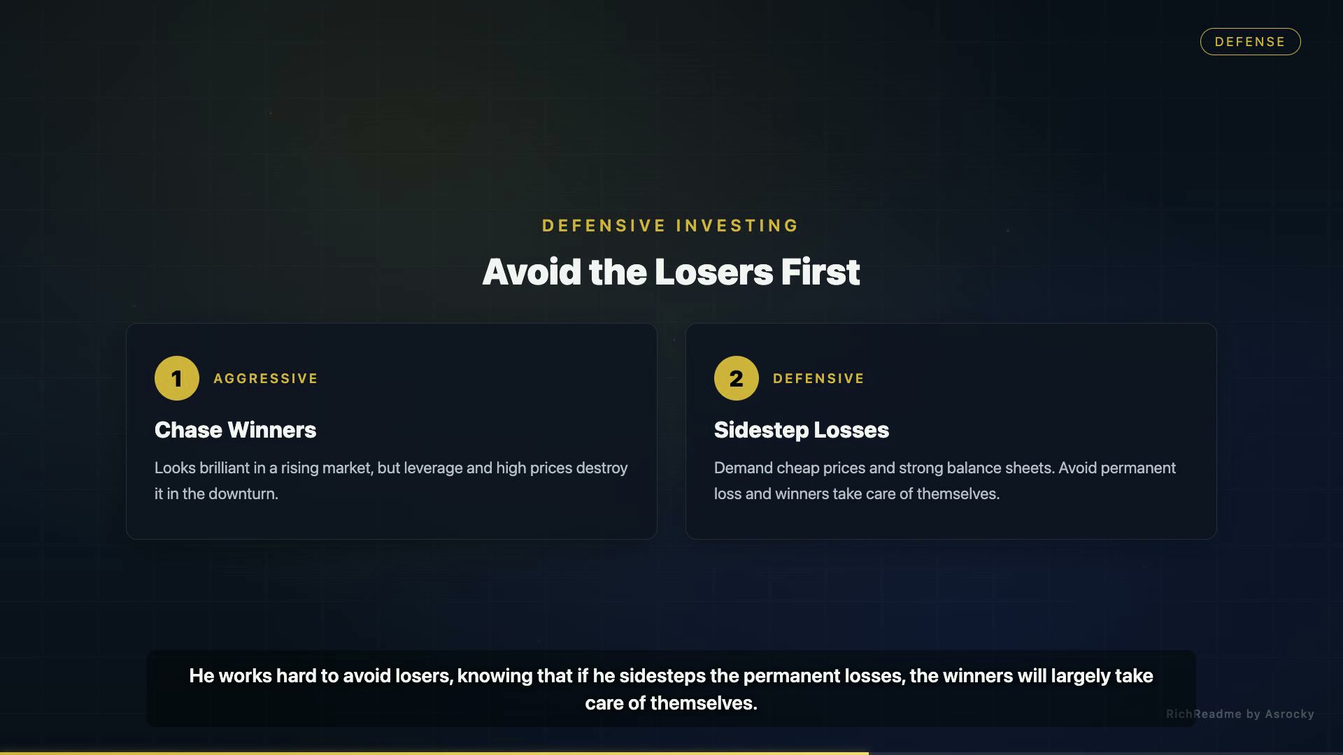 Avoid the Losers First