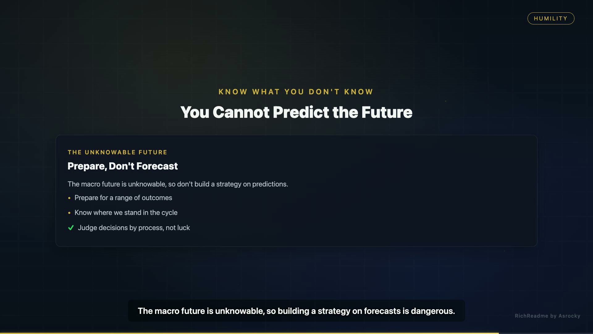 You Cannot Predict the Future