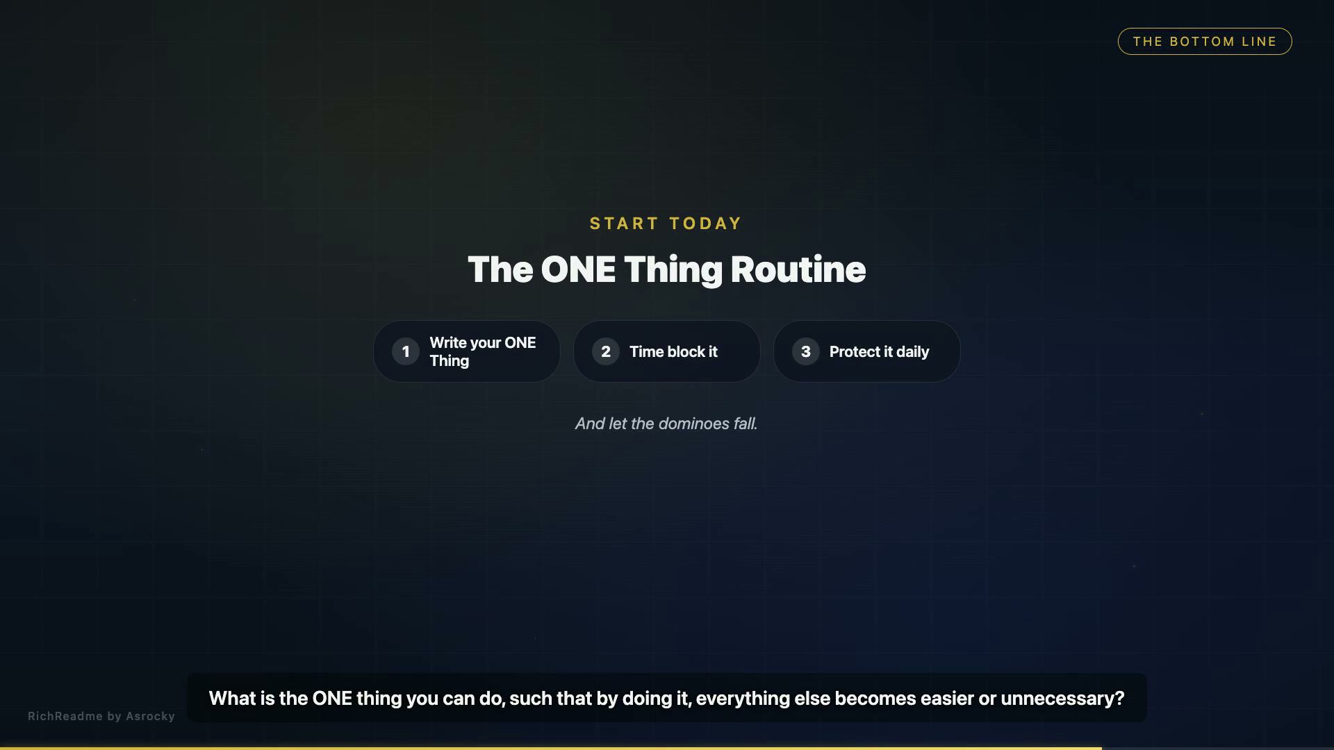 The ONE Thing Routine