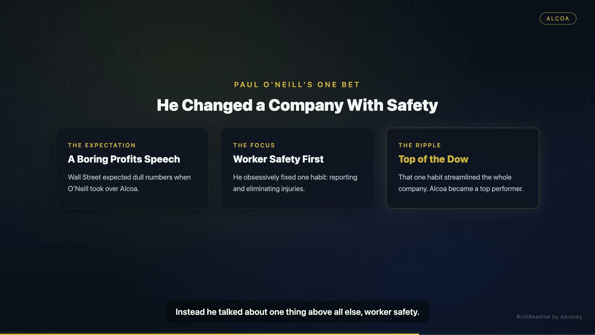 He Changed a Company With Safety