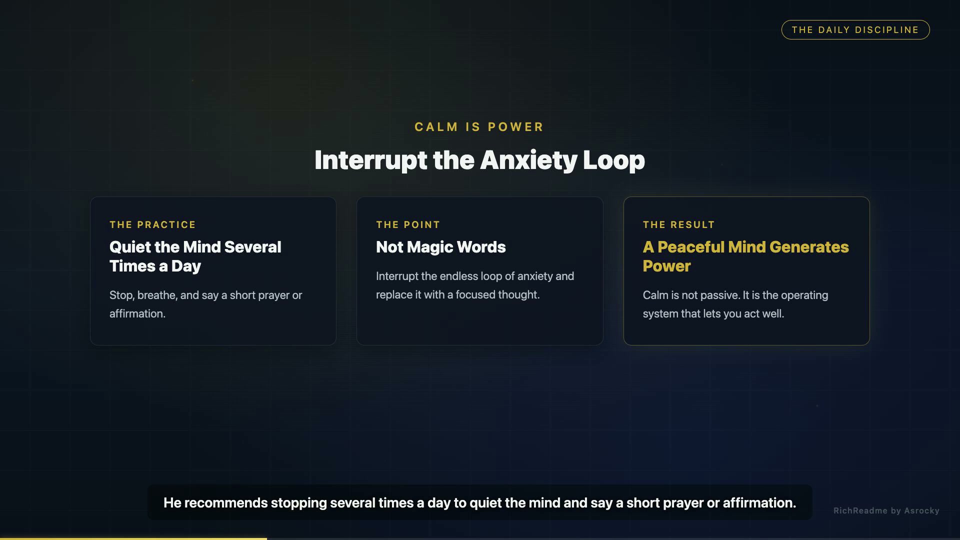 Interrupt the Anxiety Loop