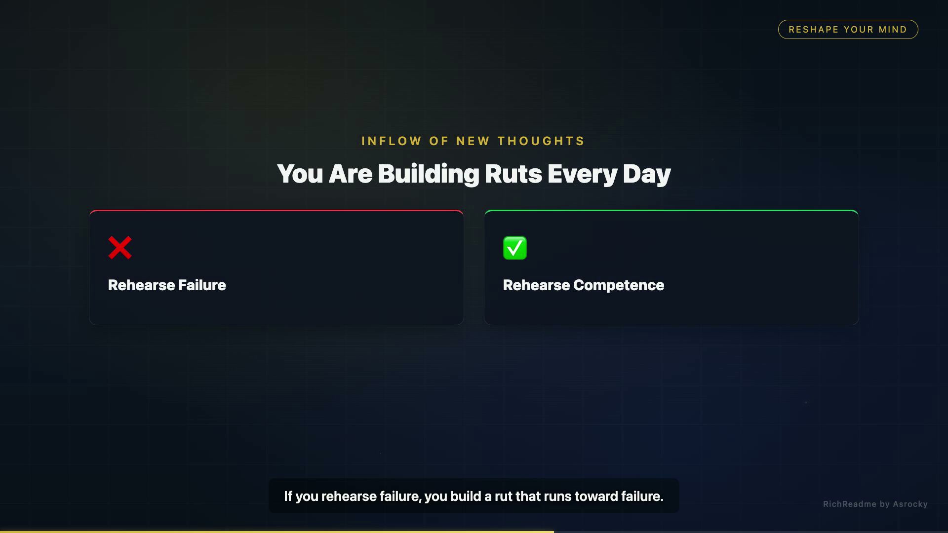You Are Building Ruts Every Day