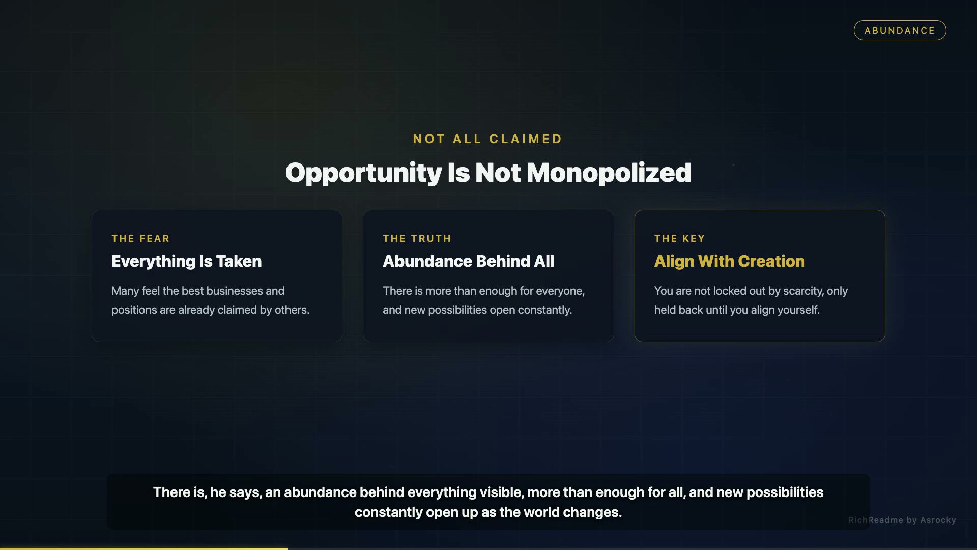 Opportunity Is Not Monopolized