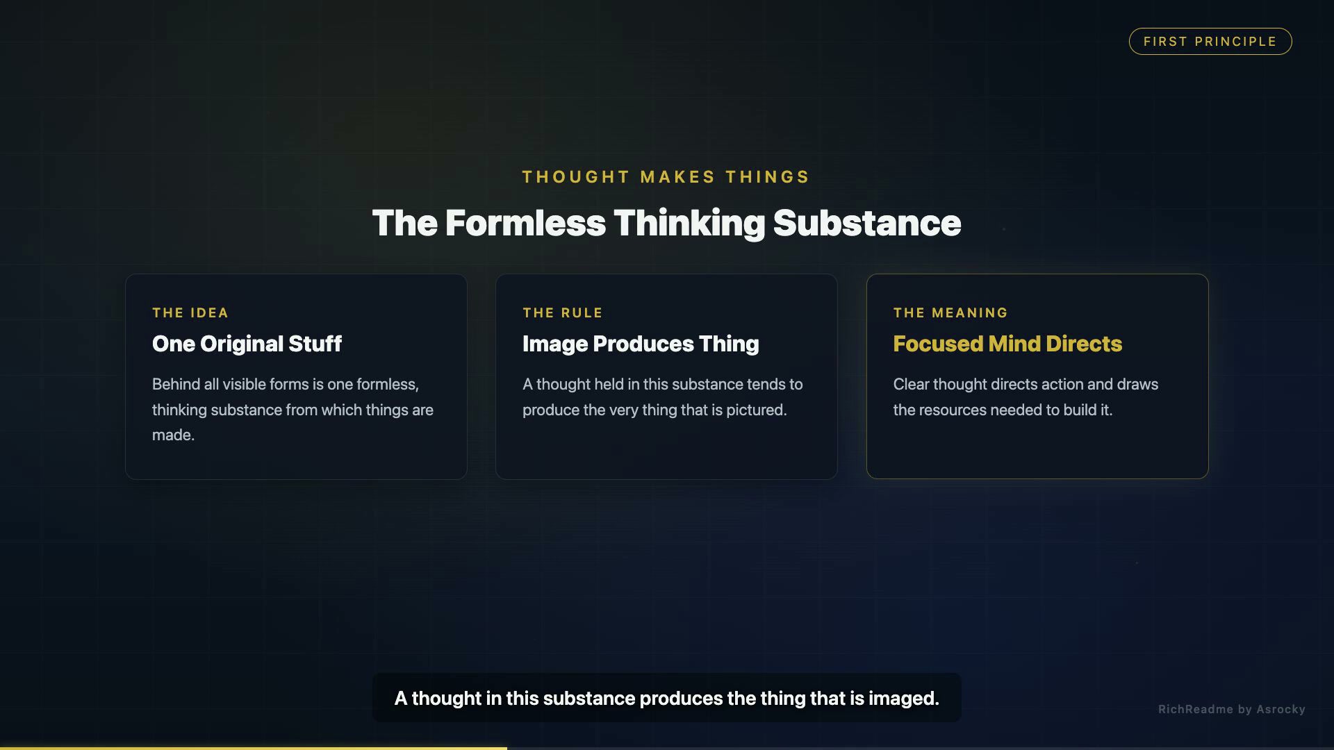 The Formless Thinking Substance
