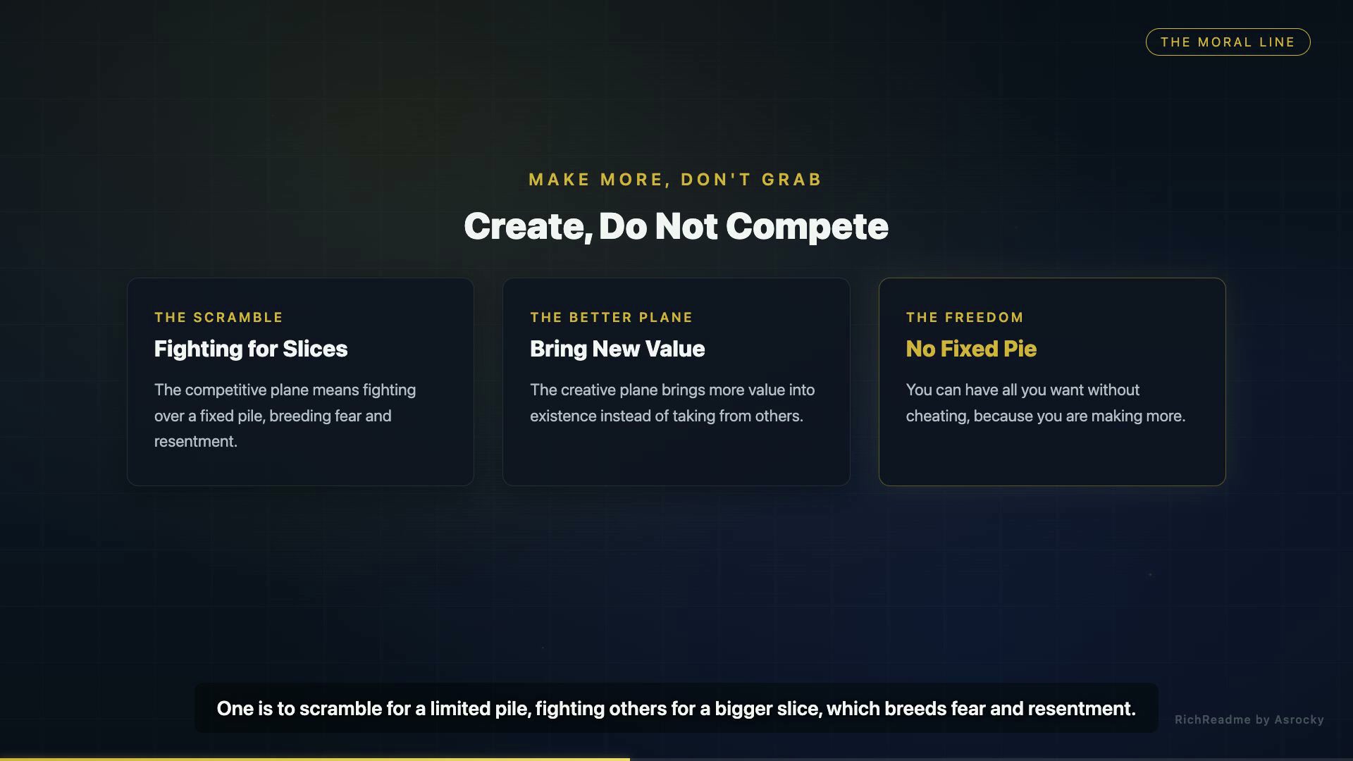 Create, Do Not Compete