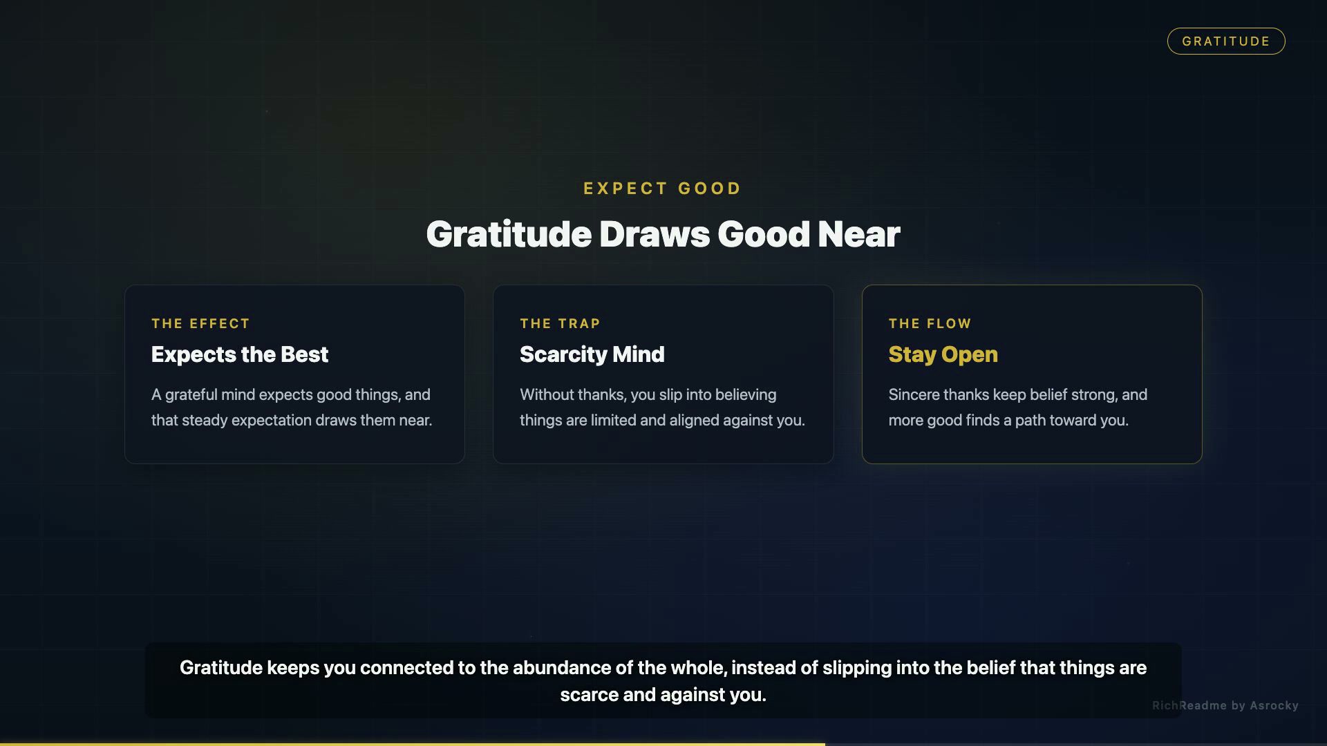 Gratitude Draws Good Near