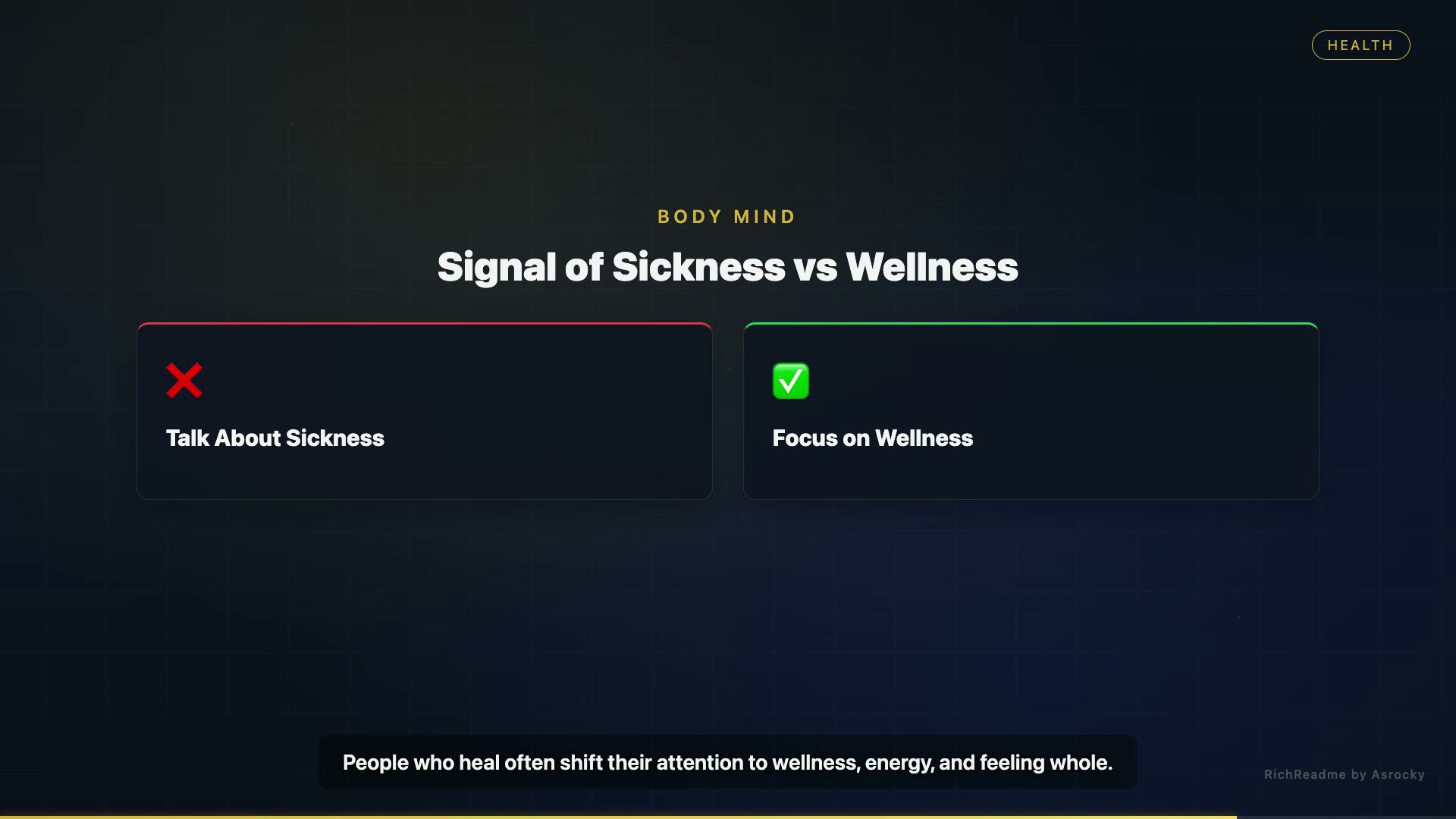 Signal of Sickness vs Wellness