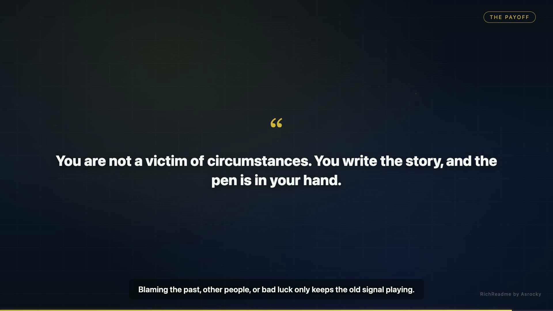 You Hold the Pen