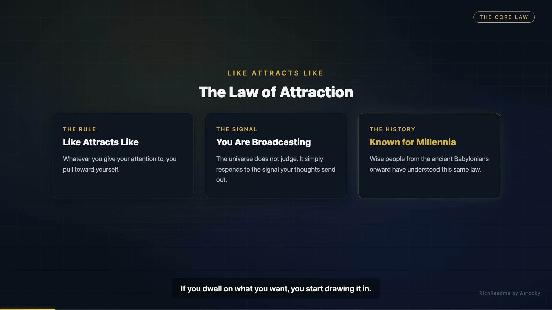 The Law of Attraction
